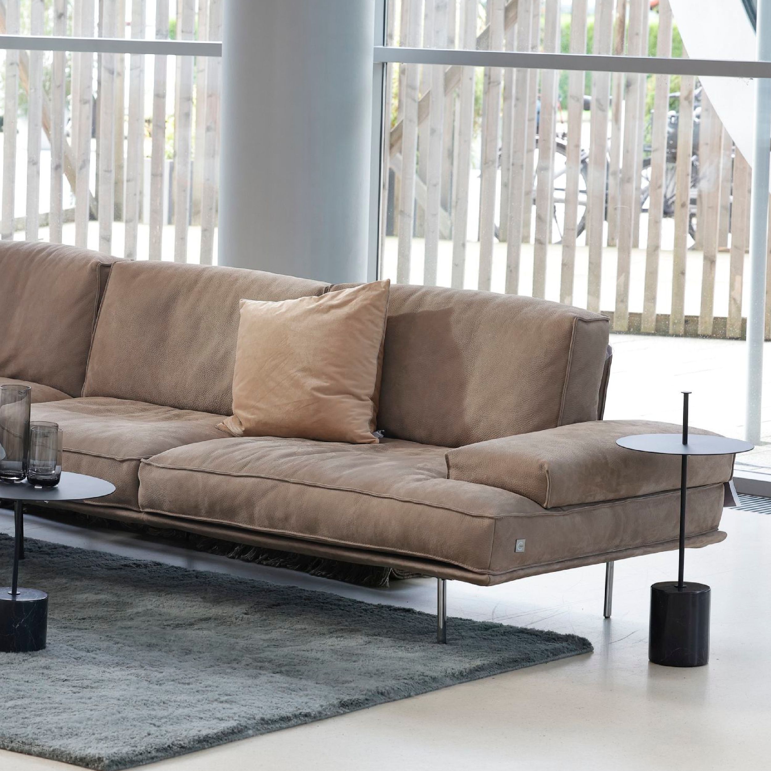 Sofa Vogue von Cierre in braunem Leder als Detailbild