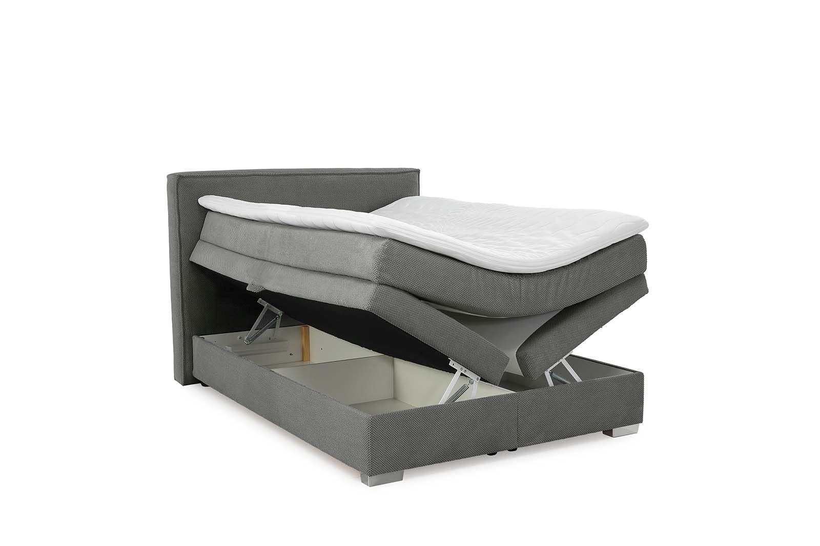 Boxspringbett Janella von Jockenhöfer in silber als Freisteller Detailbild
