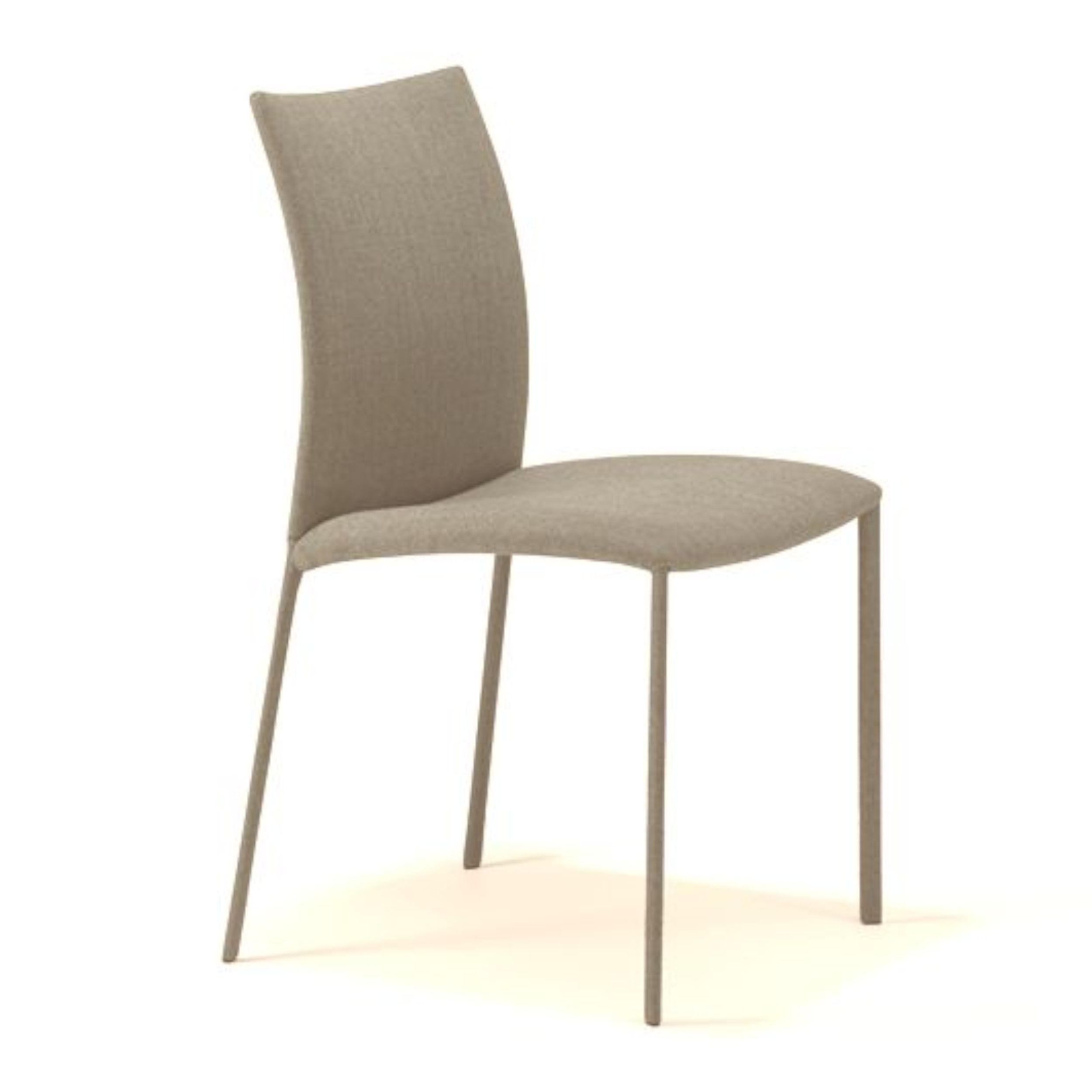Stuhl Nobile Soft von Draenert in braunem Stoff als Freisteller.