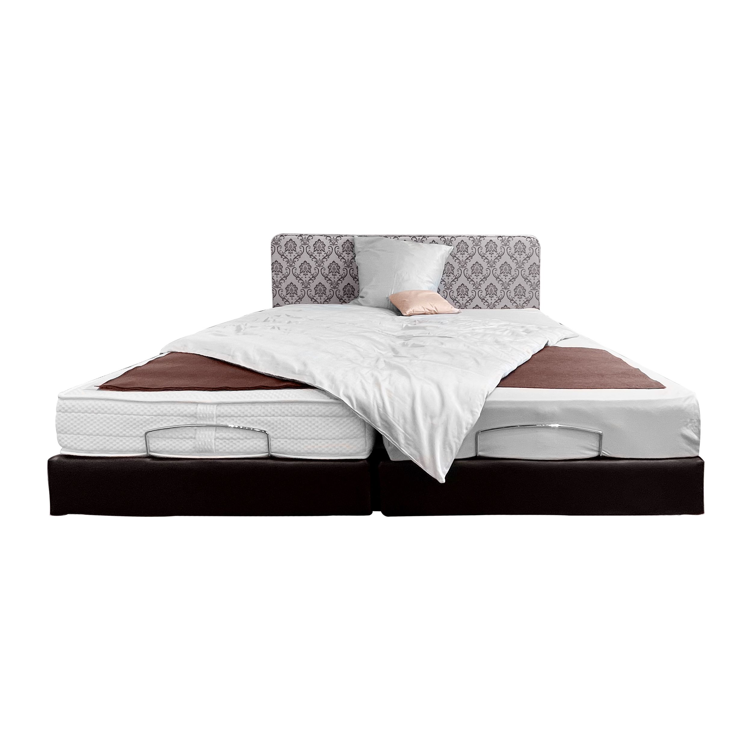 Bett Elegance von Superba in grau/schwarz als Freisteller