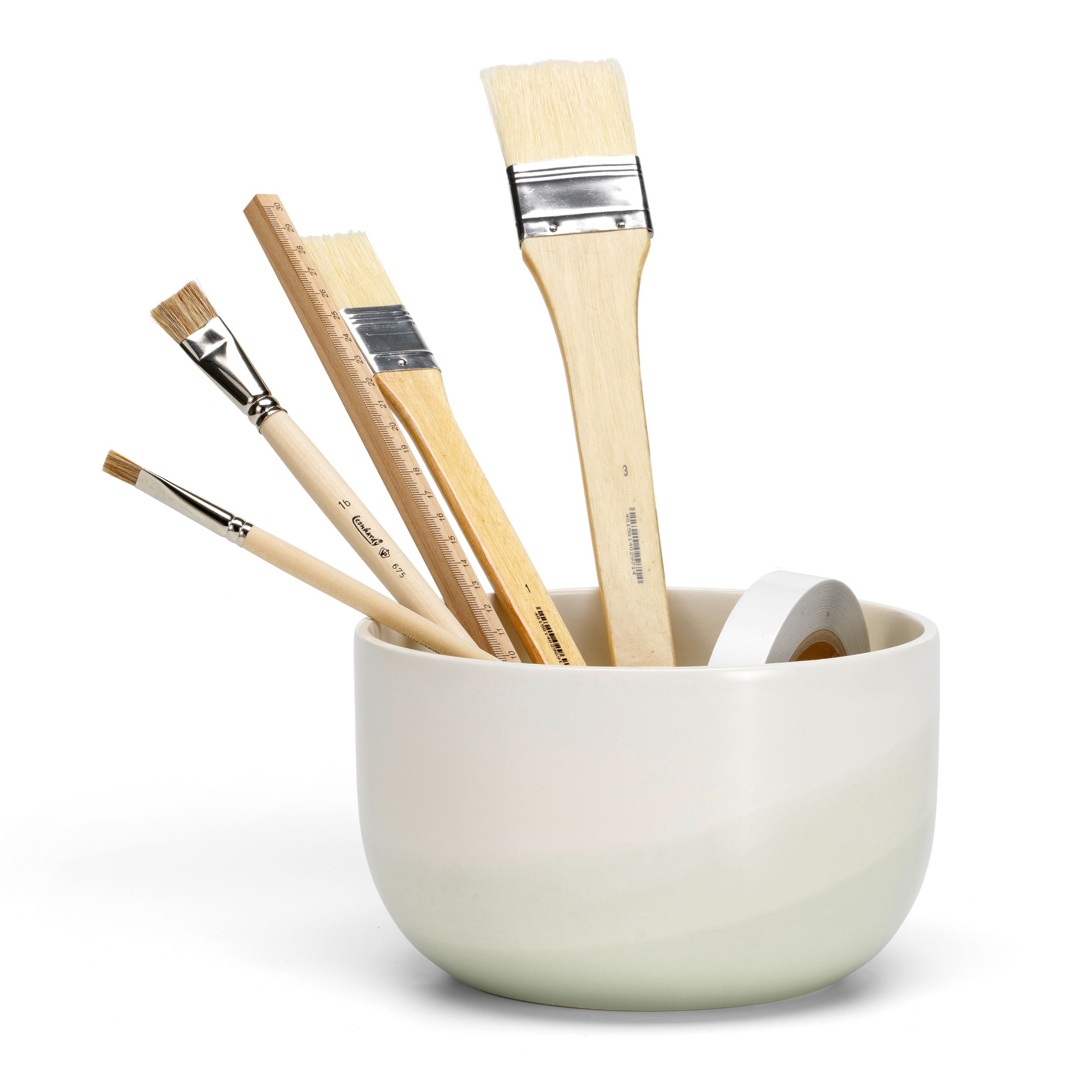 Bowl Herringbone von Vitra in Farbe sand als Alleinsteller mit Deko.