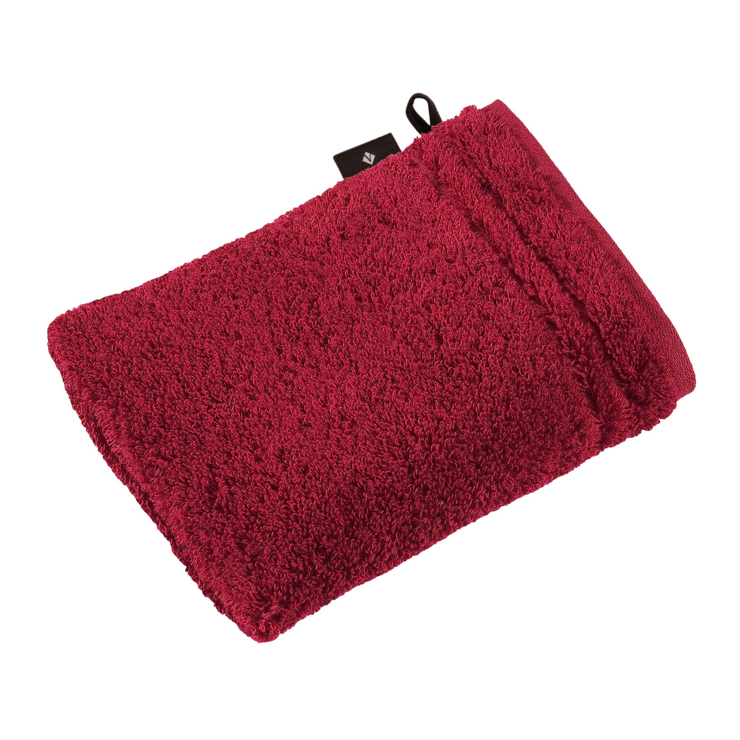 Waschhandschuh Vienna Style Supersoft von Vossen in rot als Freisteller
