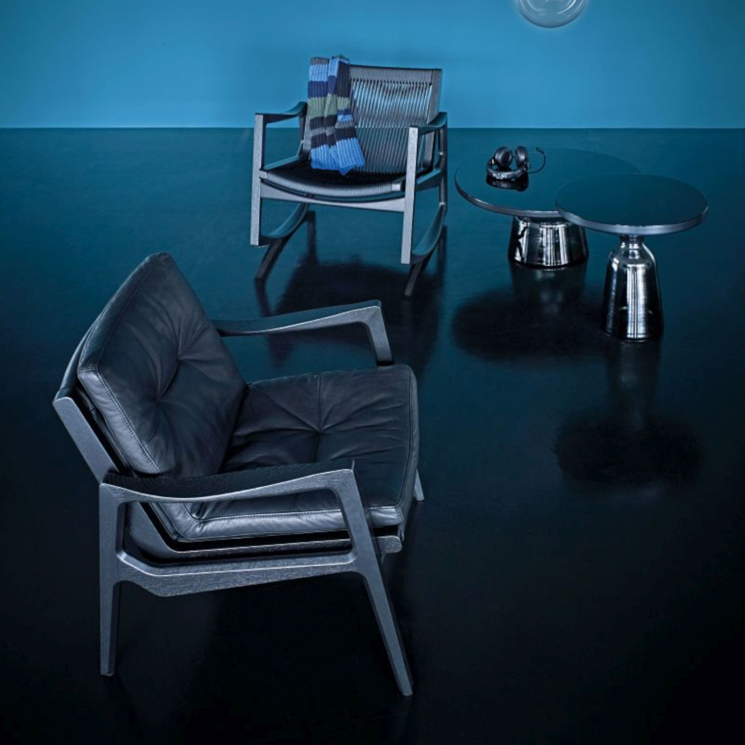 Sessel Euvira von Classicon in schwarz im Milieubild.
