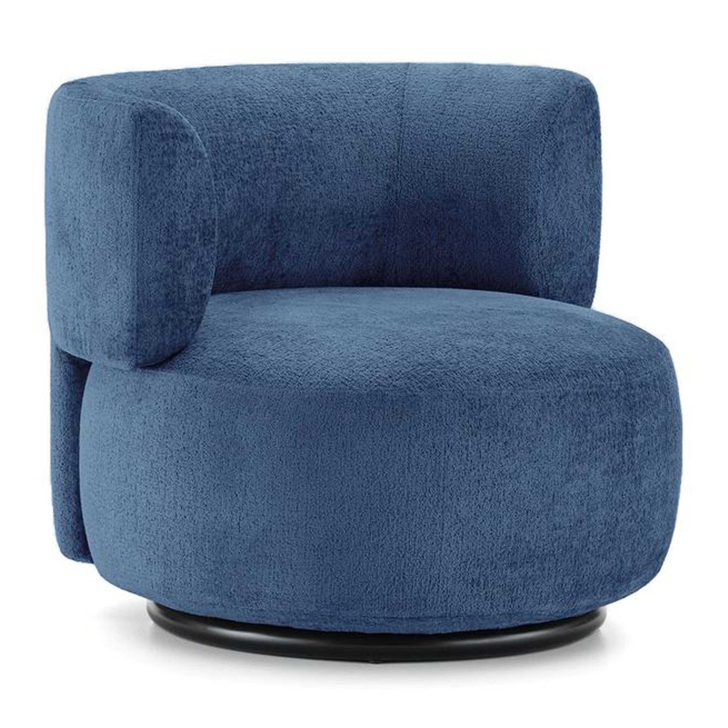 Sessel K-Wait blau Ansicht seitlich
