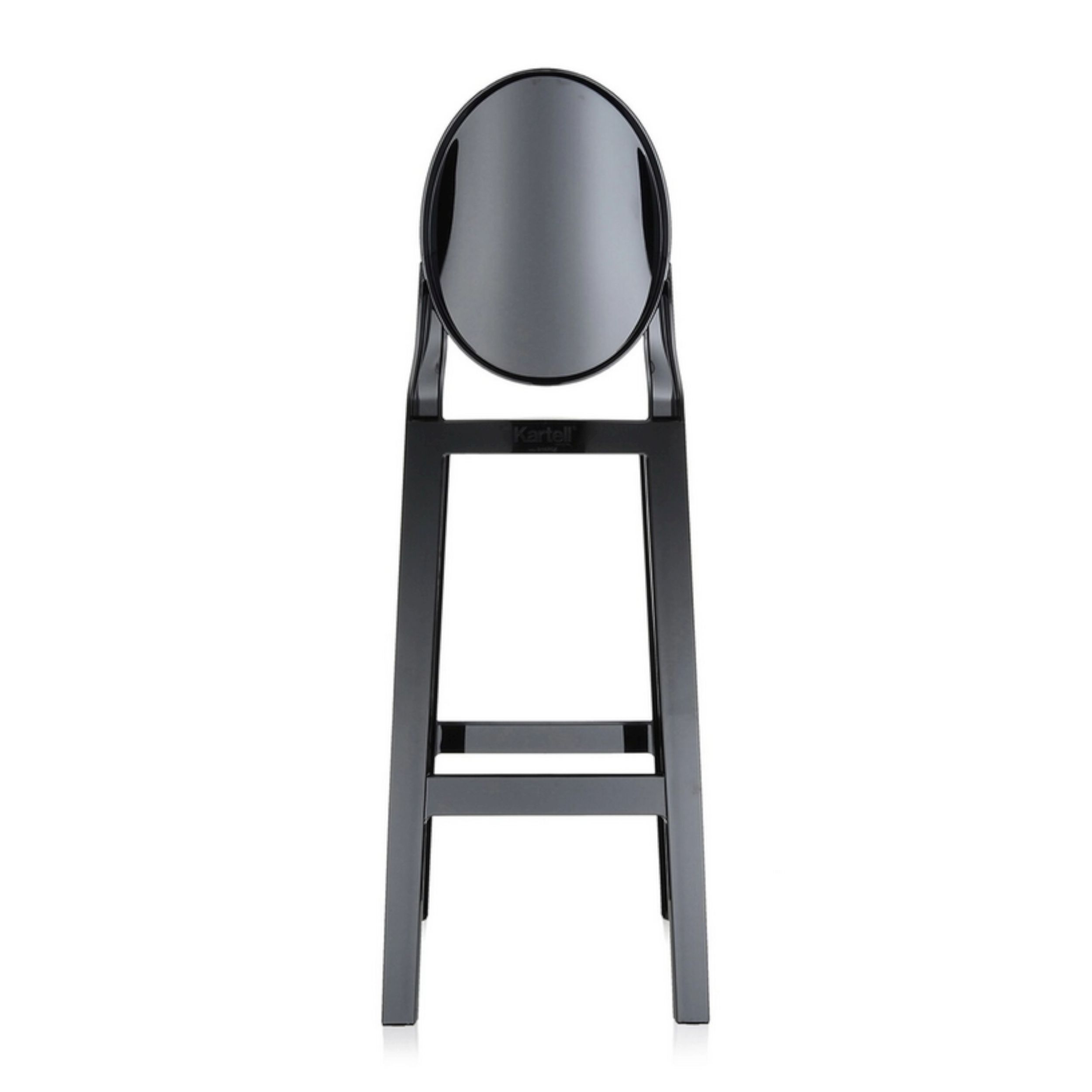 Barhocker One More von Kartell in schwarz hintere Ansicht