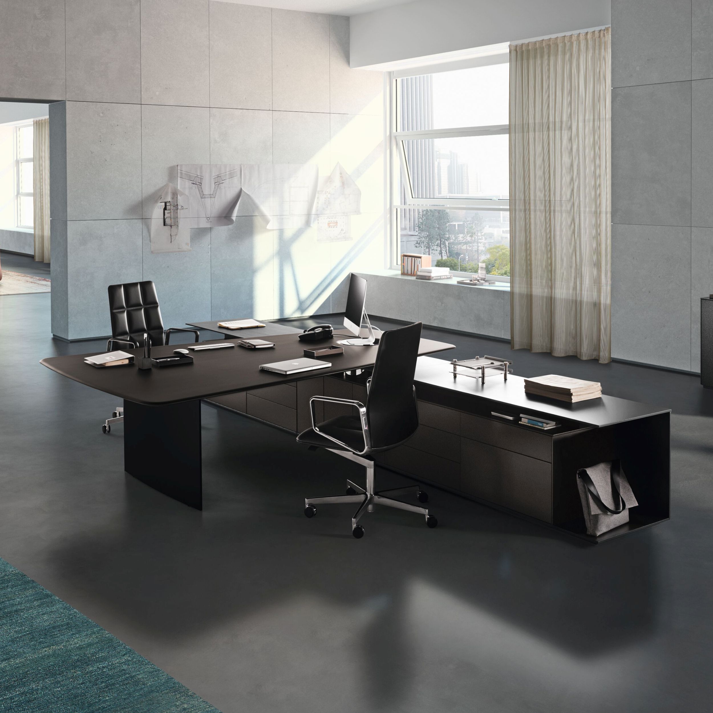 Bürostuhl Leadchair Executive von Walter Knoll in schwarz weiteres Milieubild