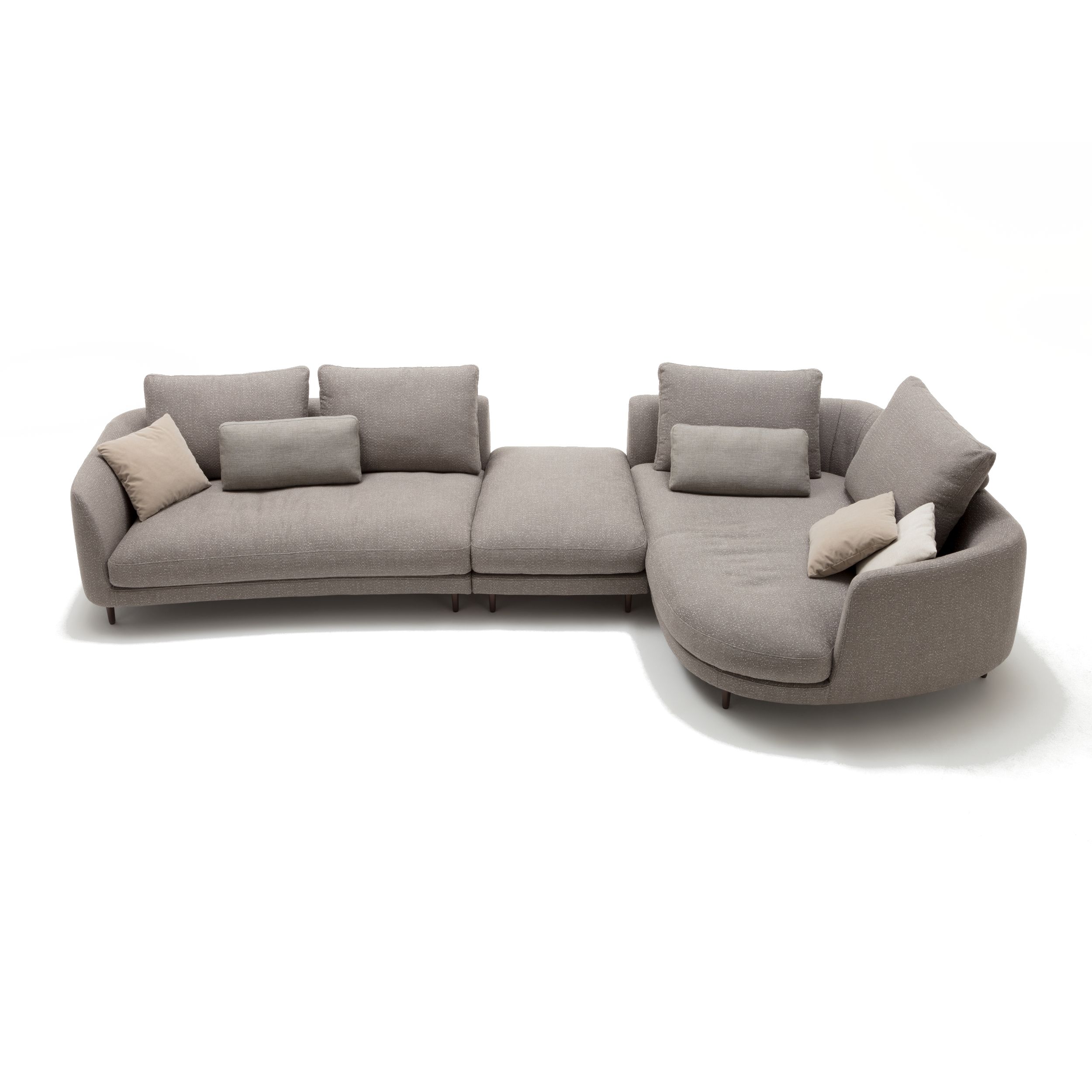 Sofa Kumo von Rolf Benz in Stoff grau als Freisteller