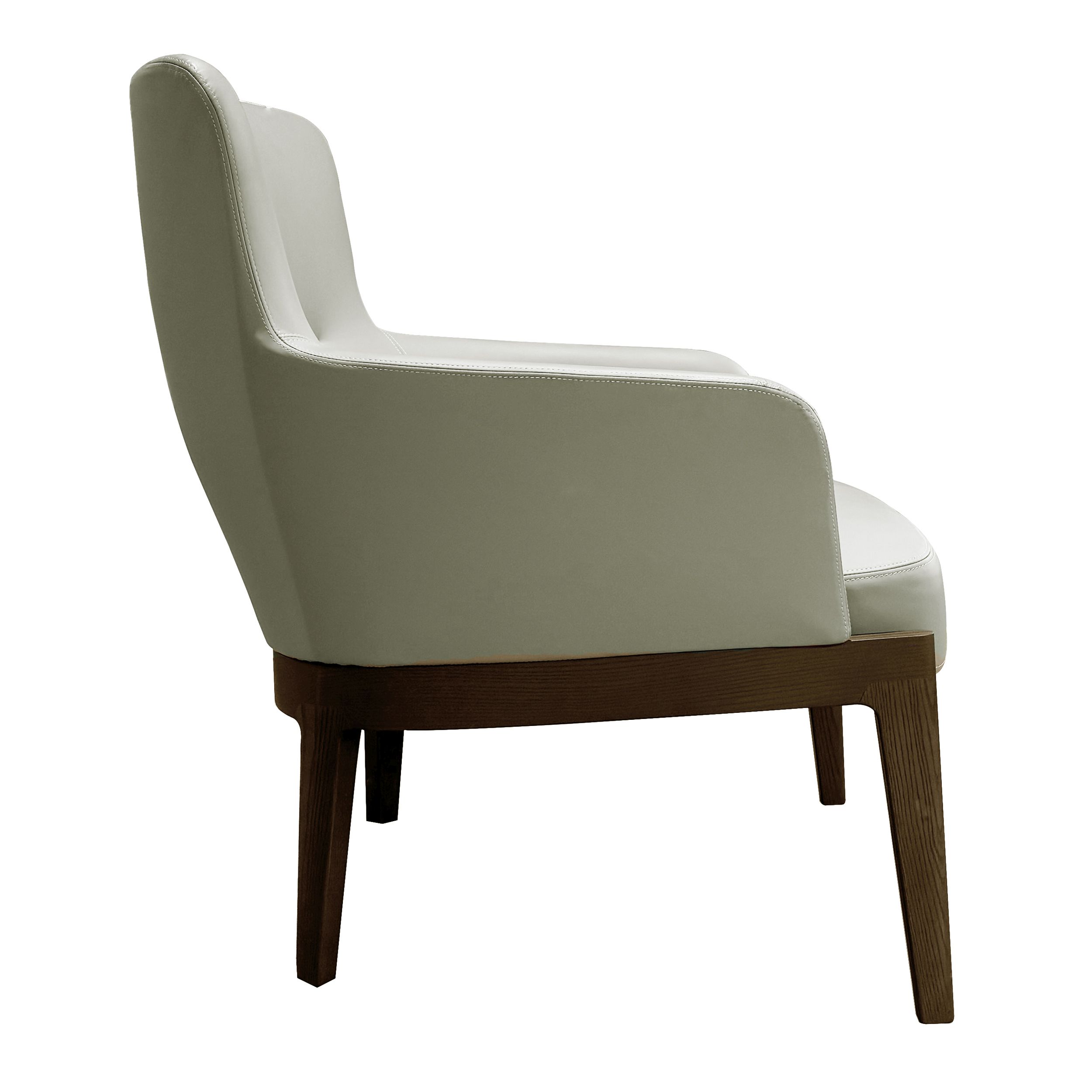 Sessel Chelsea von Molteni in grau Seitenansicht