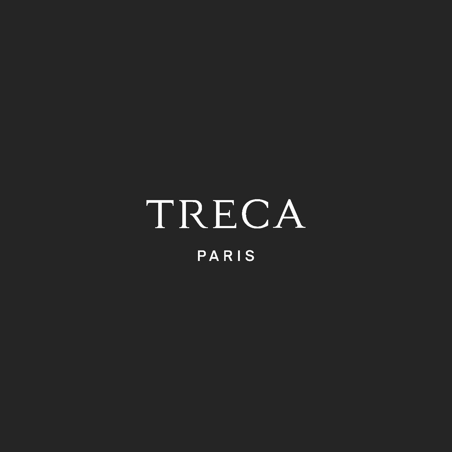 Logo Treca Paris weisser Text auf schwarzem Hintergrund
