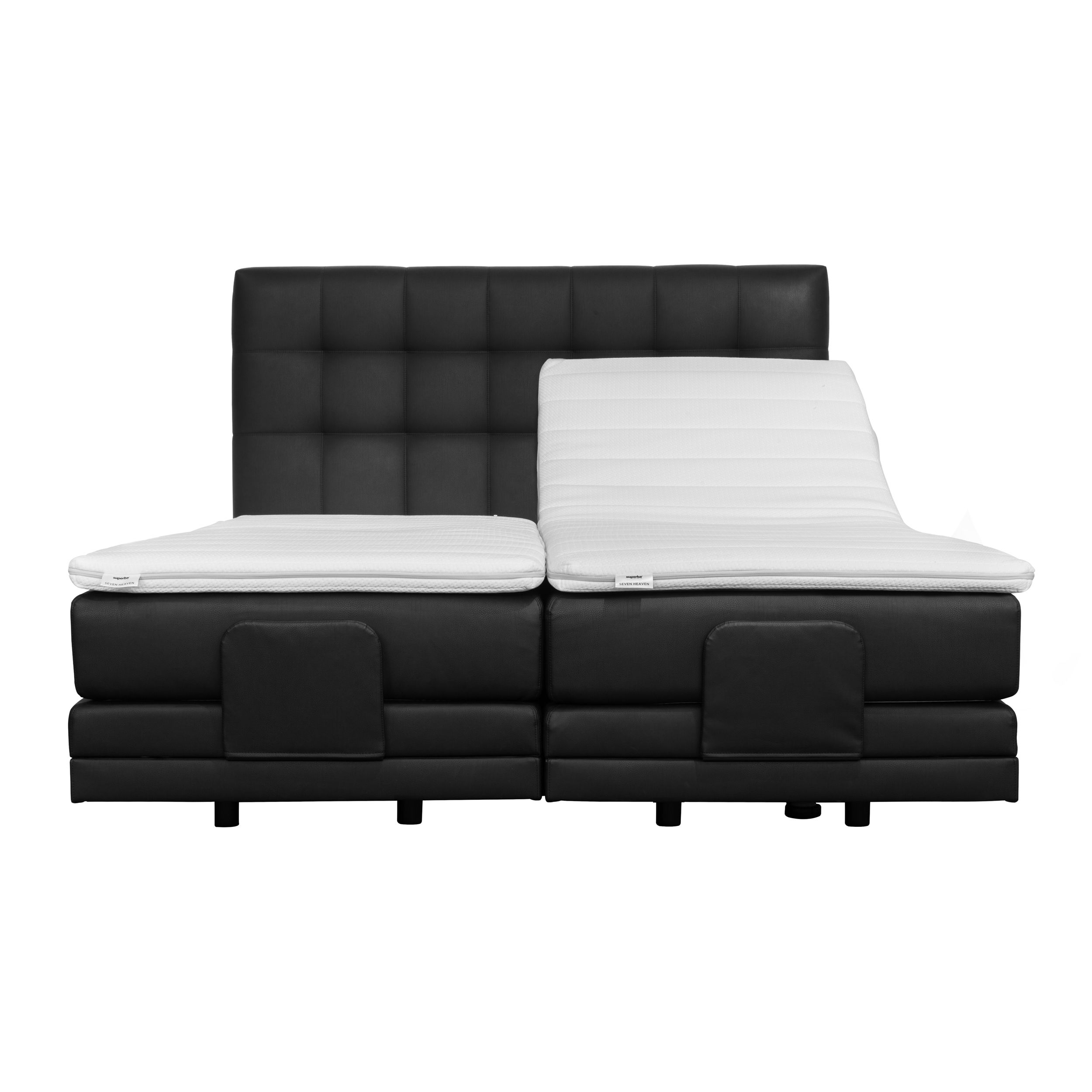 Boxspringbett Arosa von Recticel in schwarz als Freisteller Detailbild 02
