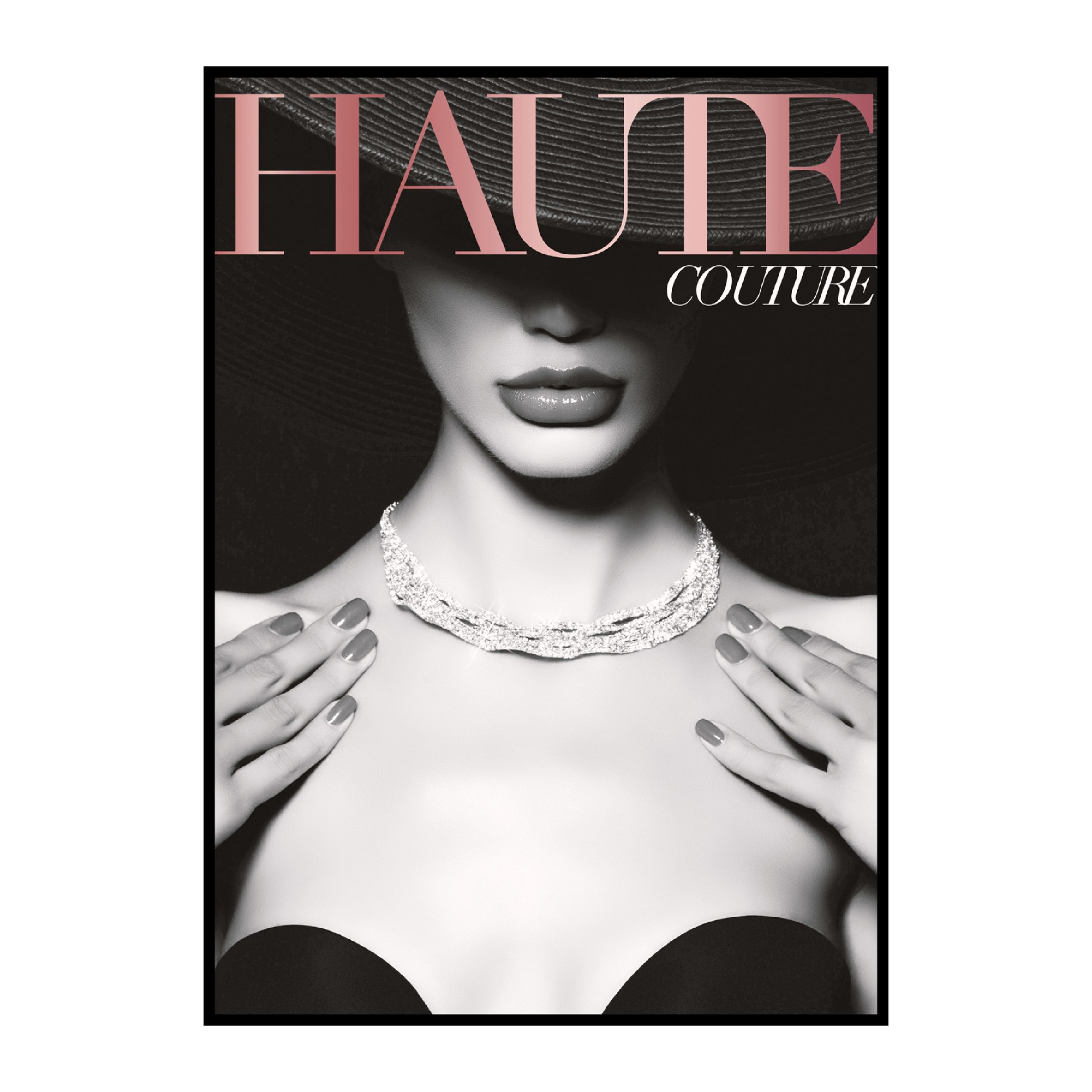 Gerahmtes Poster Couture 2 von Malerifabrikken schwarz vor weissem Hintergrund