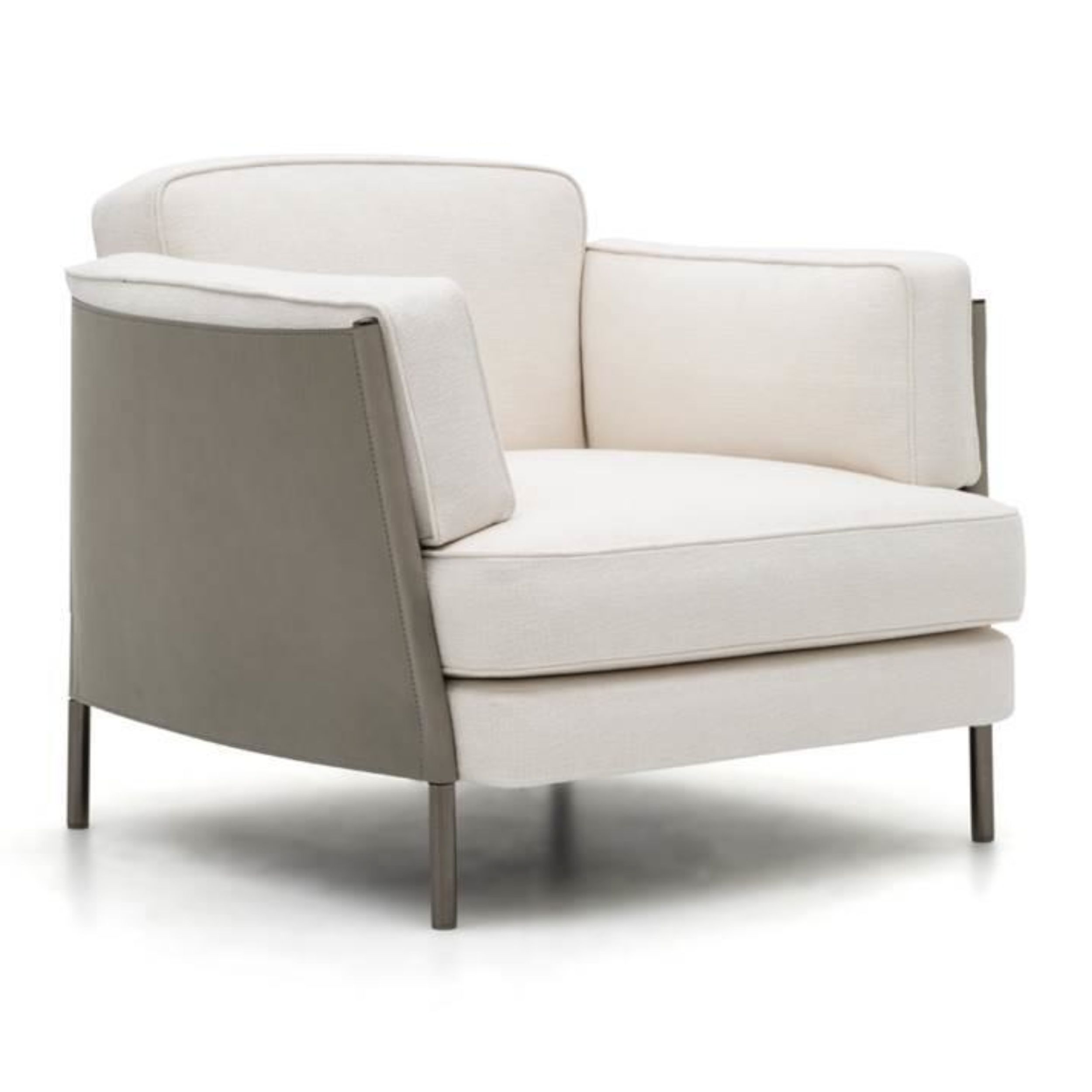 Sessel Shelley von Minotti, weiß, Freisteller.