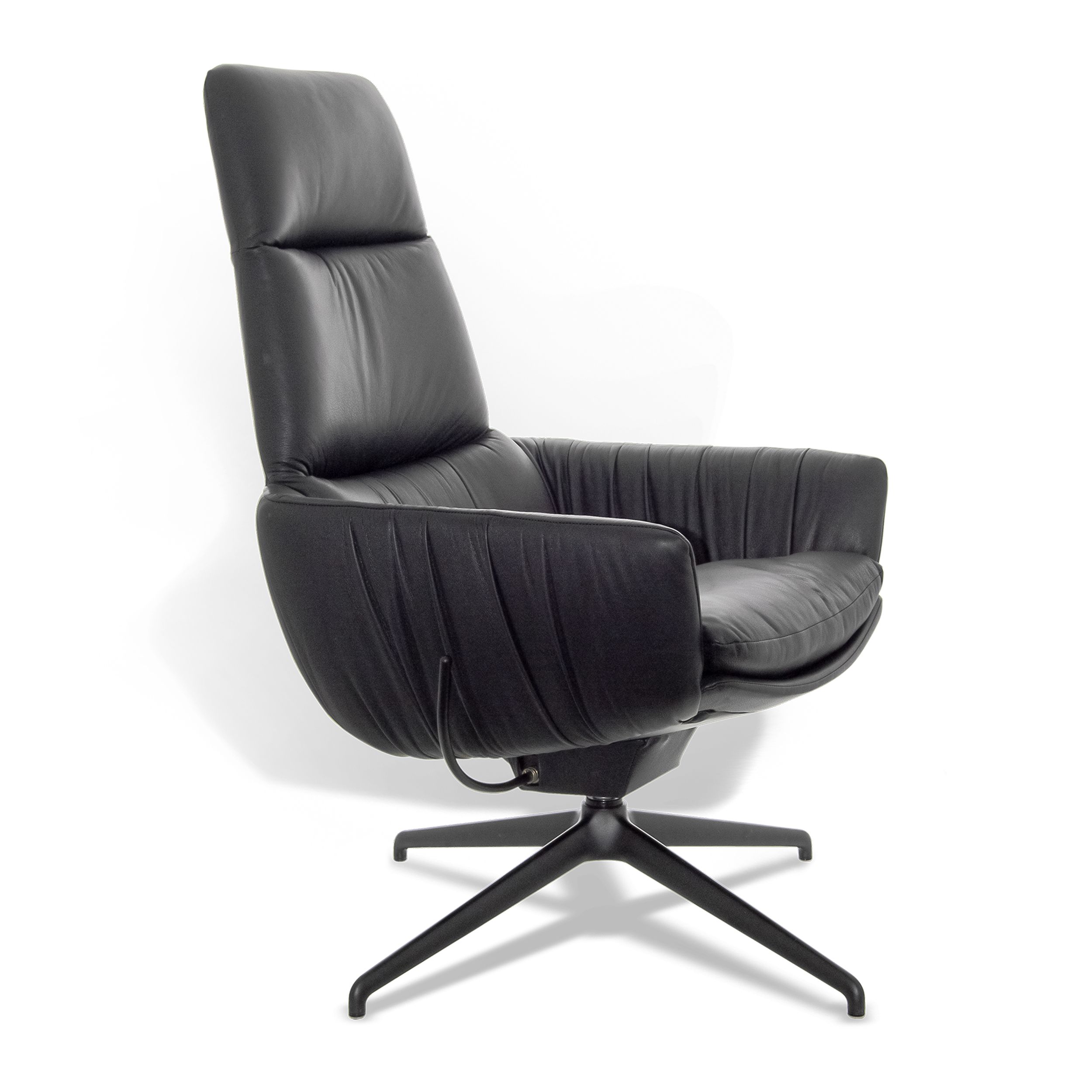 Relaxsessel Faye Casual Lounge von KFF in schwarz Seitenansicht