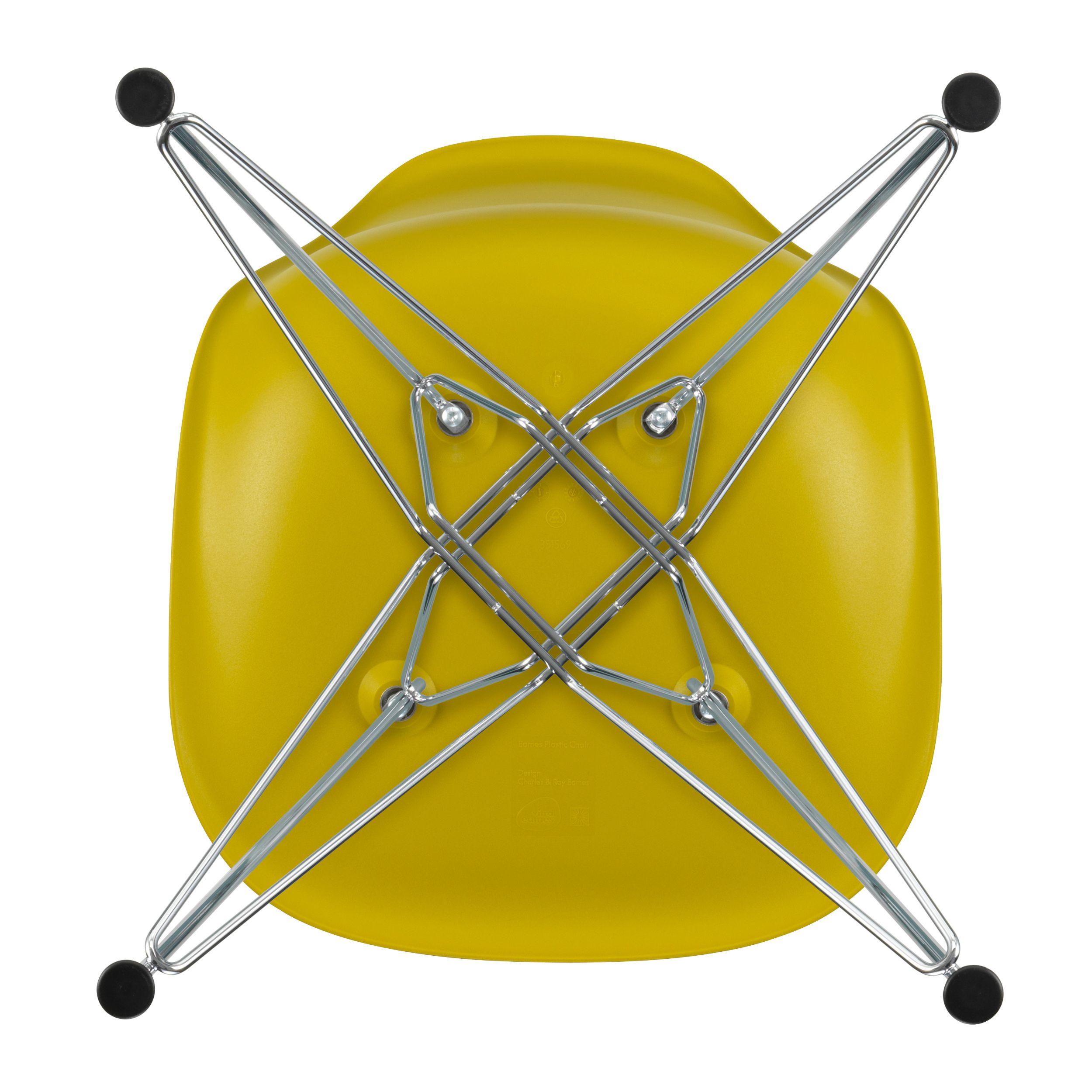 Schalenstuhl Eames von Vitra in gelb als Detailbild
