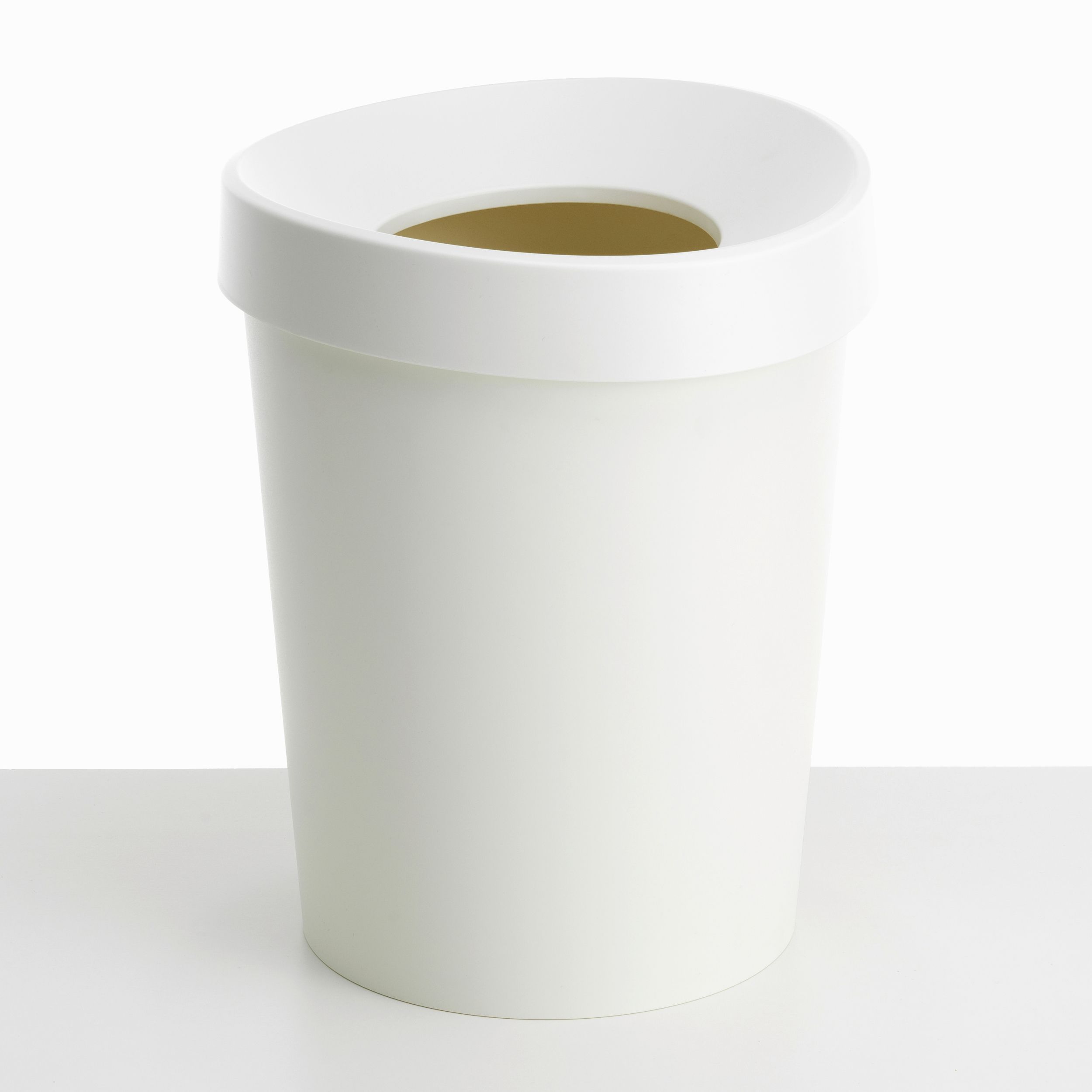 Papierkorb Happy Bin L in weiß als Alleinsteller von Vitra.