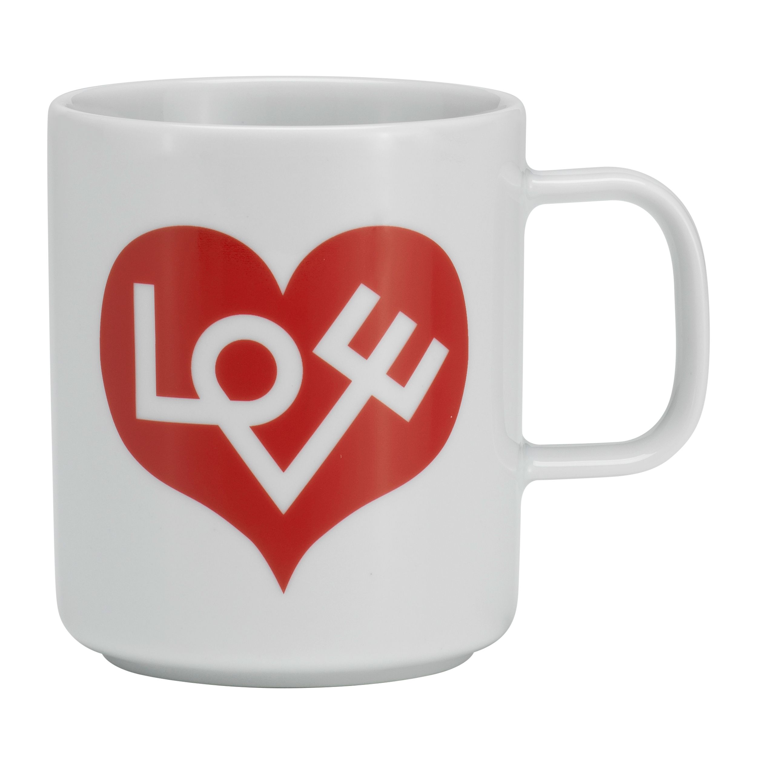 Kaffeetasse Love Heart von Vitra in Farbe crimson als Freisteller.