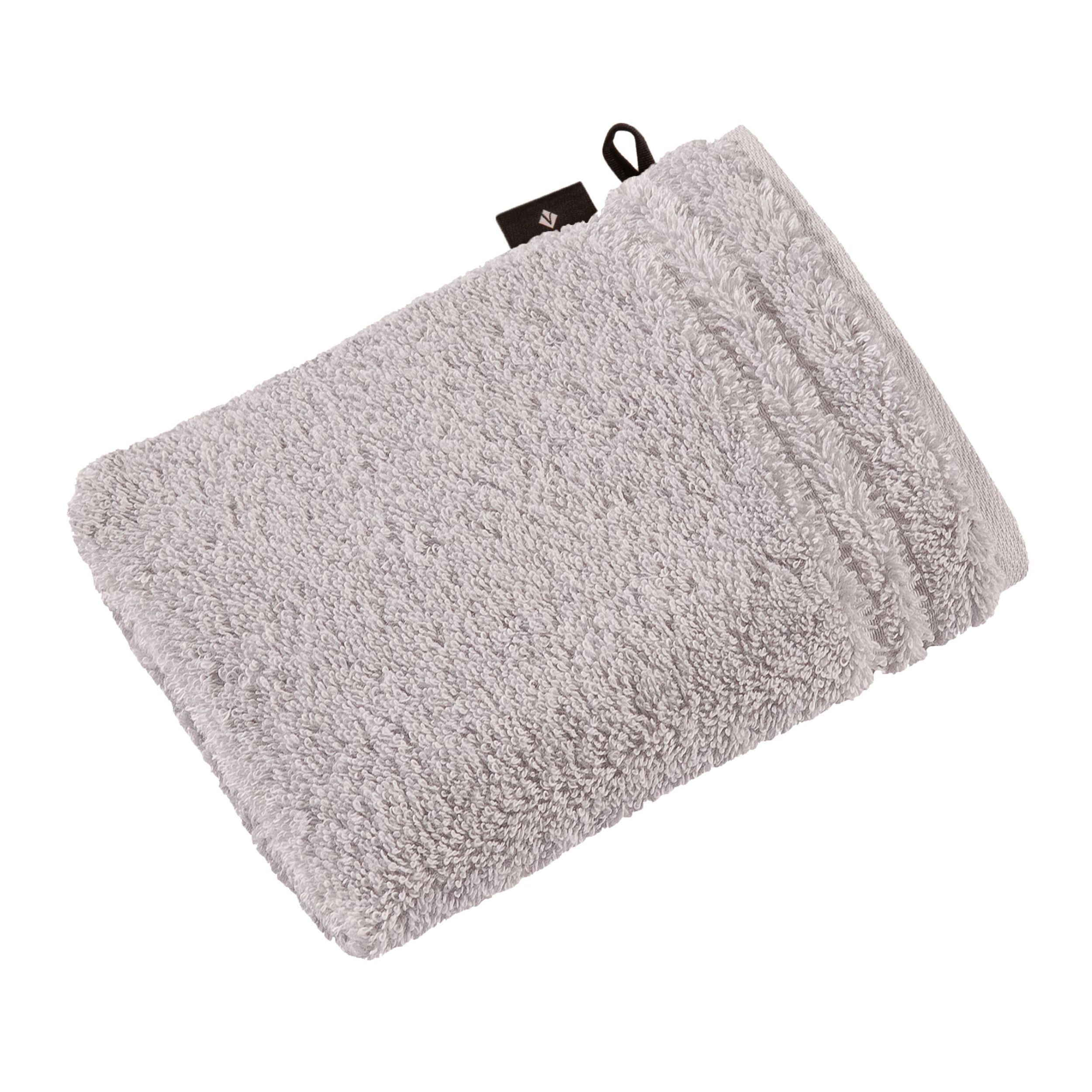 Waschhandschuh Vienna Style Supersoft von Vossen in grau als Freisteller