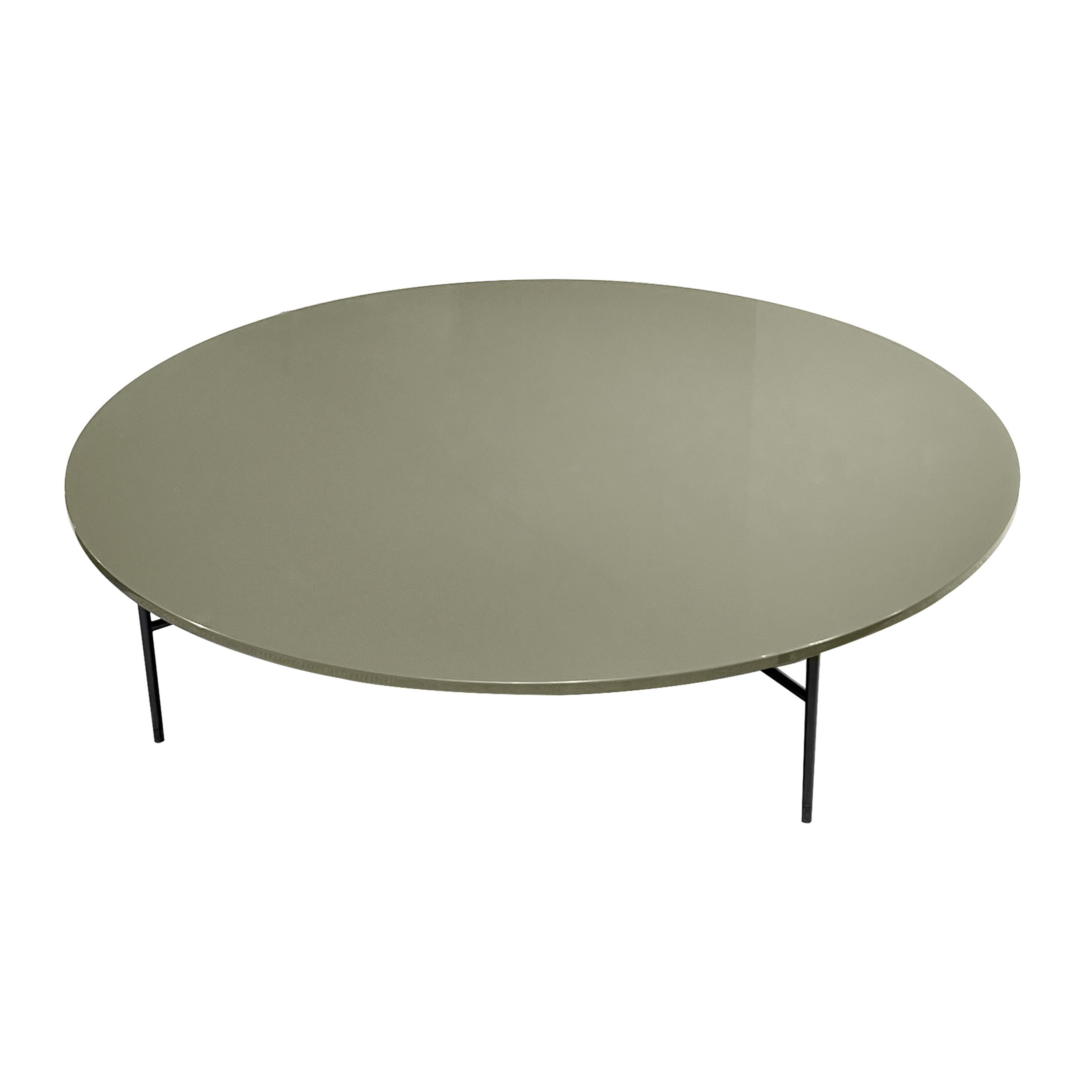 Couchtisch Lelong von Minotti in grün als Freisteller von schräg oben.