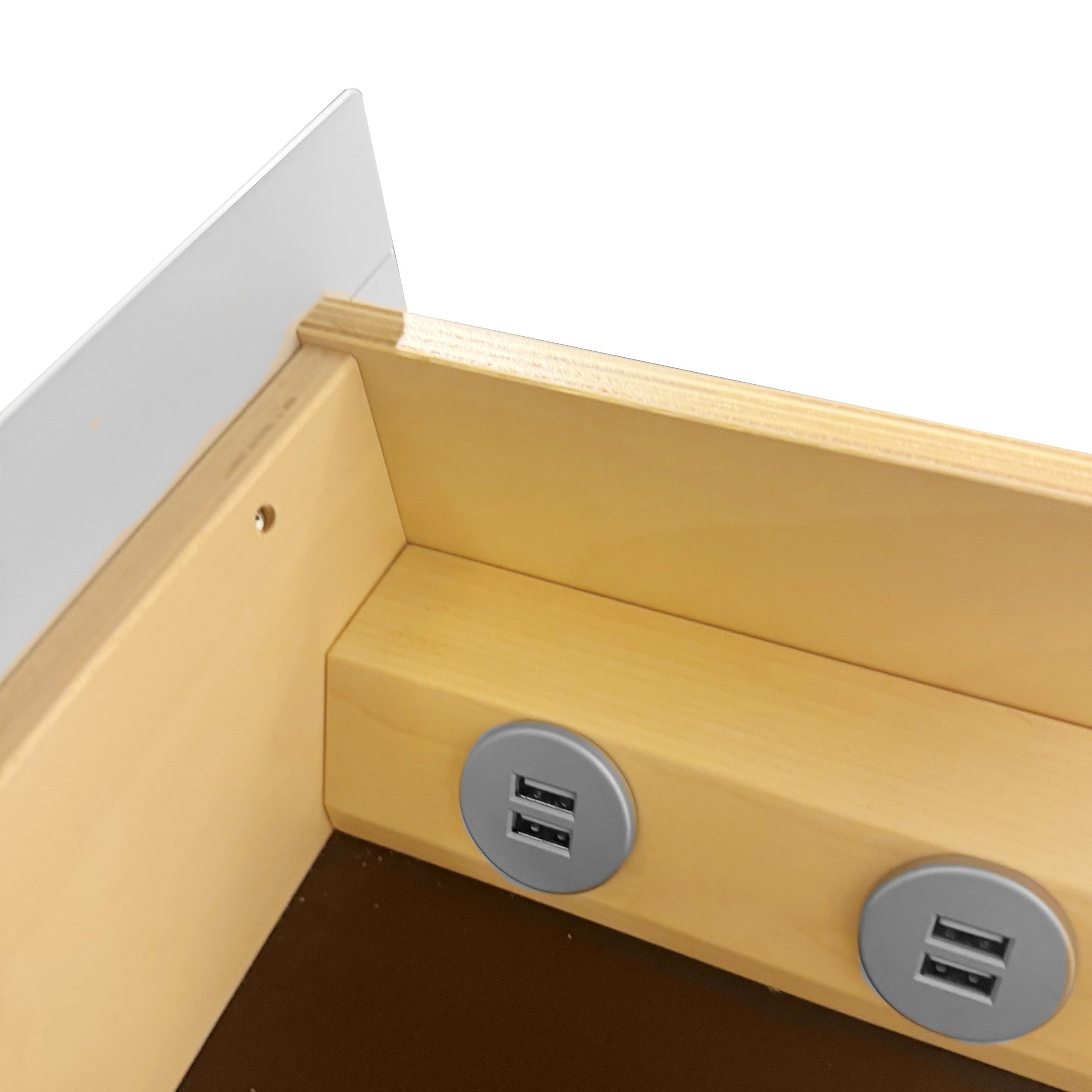 Garderobe Tando von Sudbrock in grau als Detailbild USB Anschluss