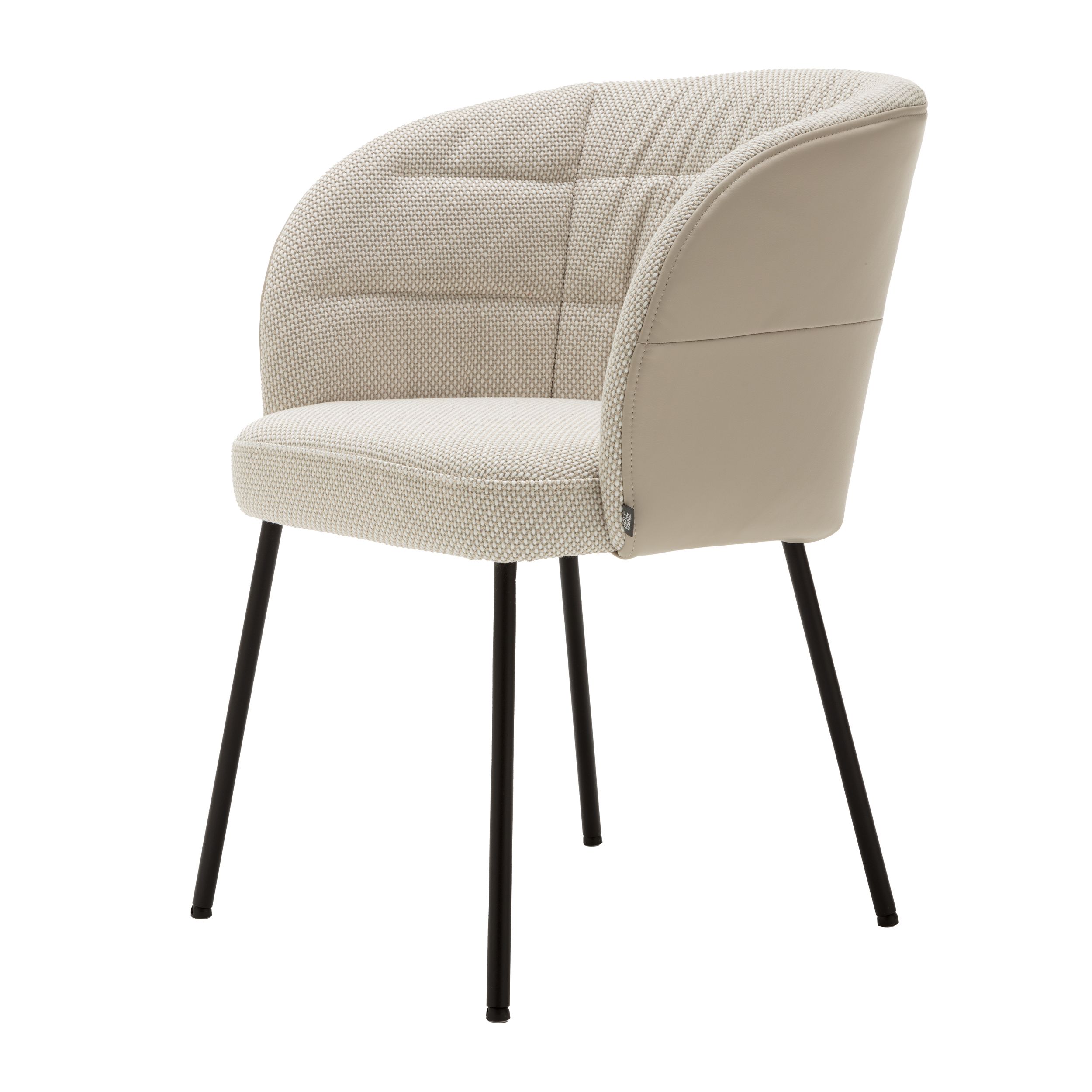 Schalenstuhl Noa 690 seitliche Ansicht von Rolf Benz in beige