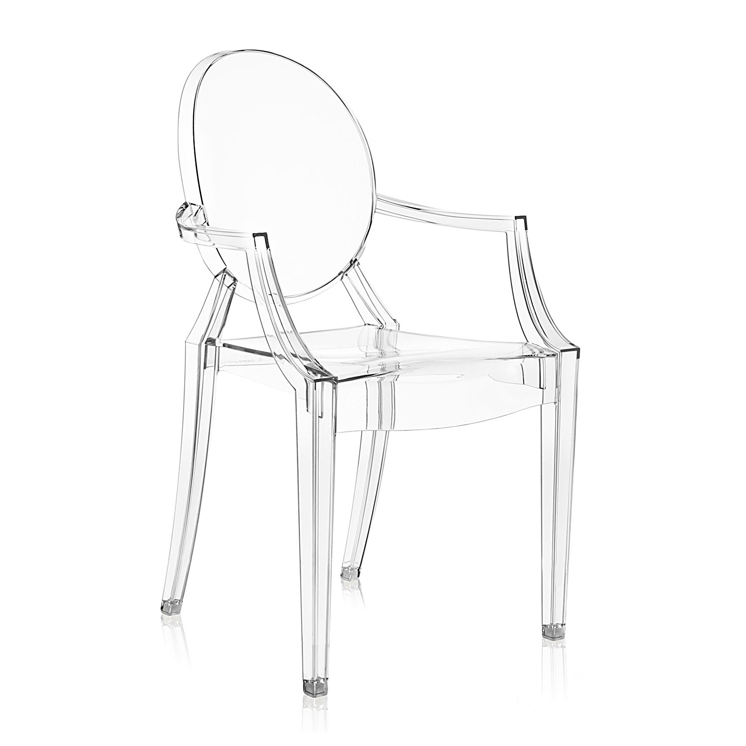 Armlehnstuhl Louis Ghost von Kartell transparent Freisteller