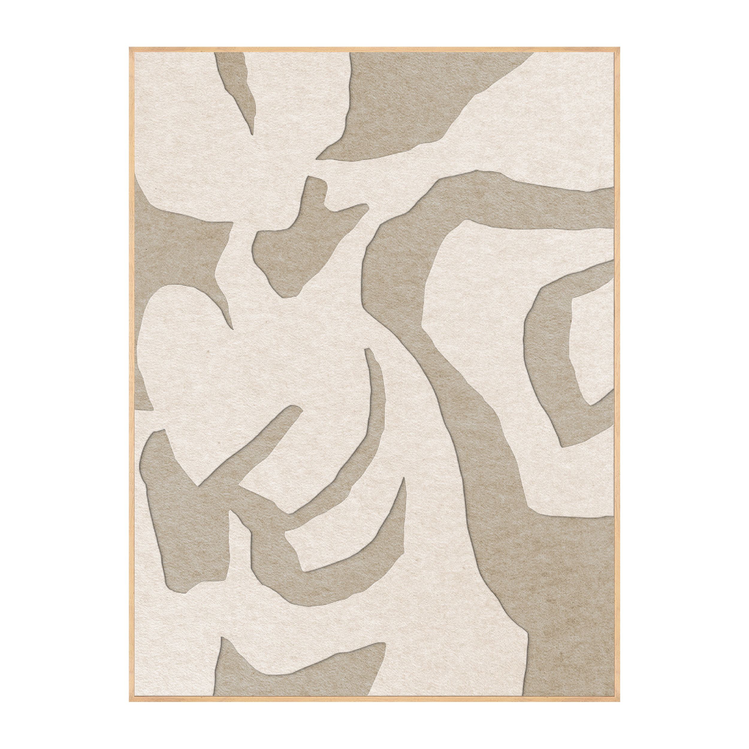 Akustisches Bild soft embrace 1 von Malerifabrikken in beige vor weissem Hintergrund