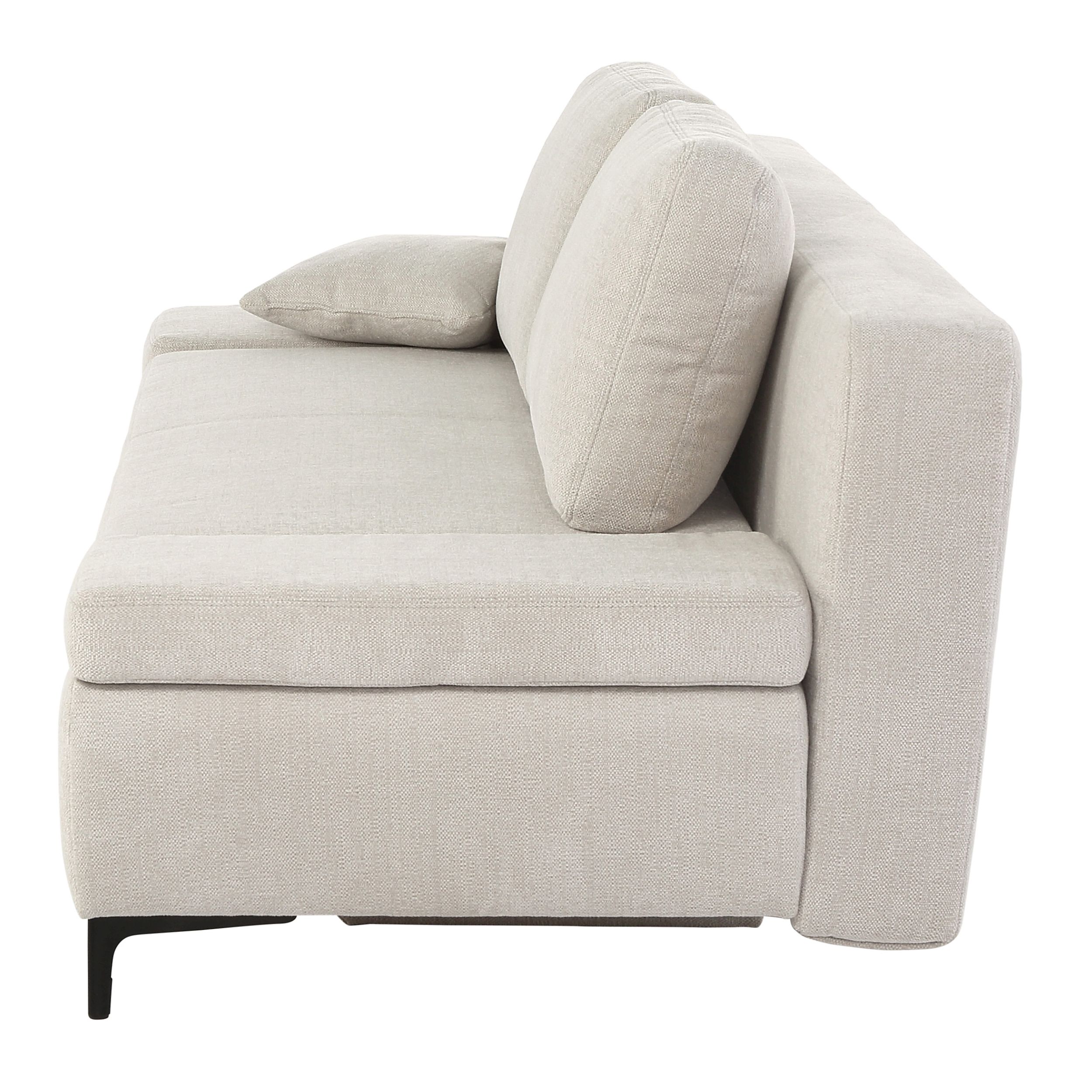 Schlafsofa Jeremo in beige als Freisteller seitlich