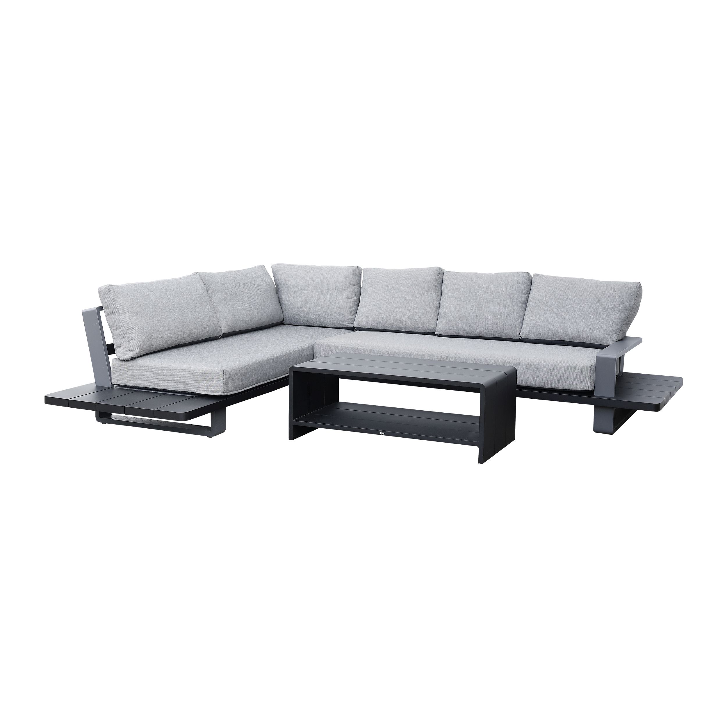 Lounge Fitz Roy von Life Outdoor in grau Seitenansicht