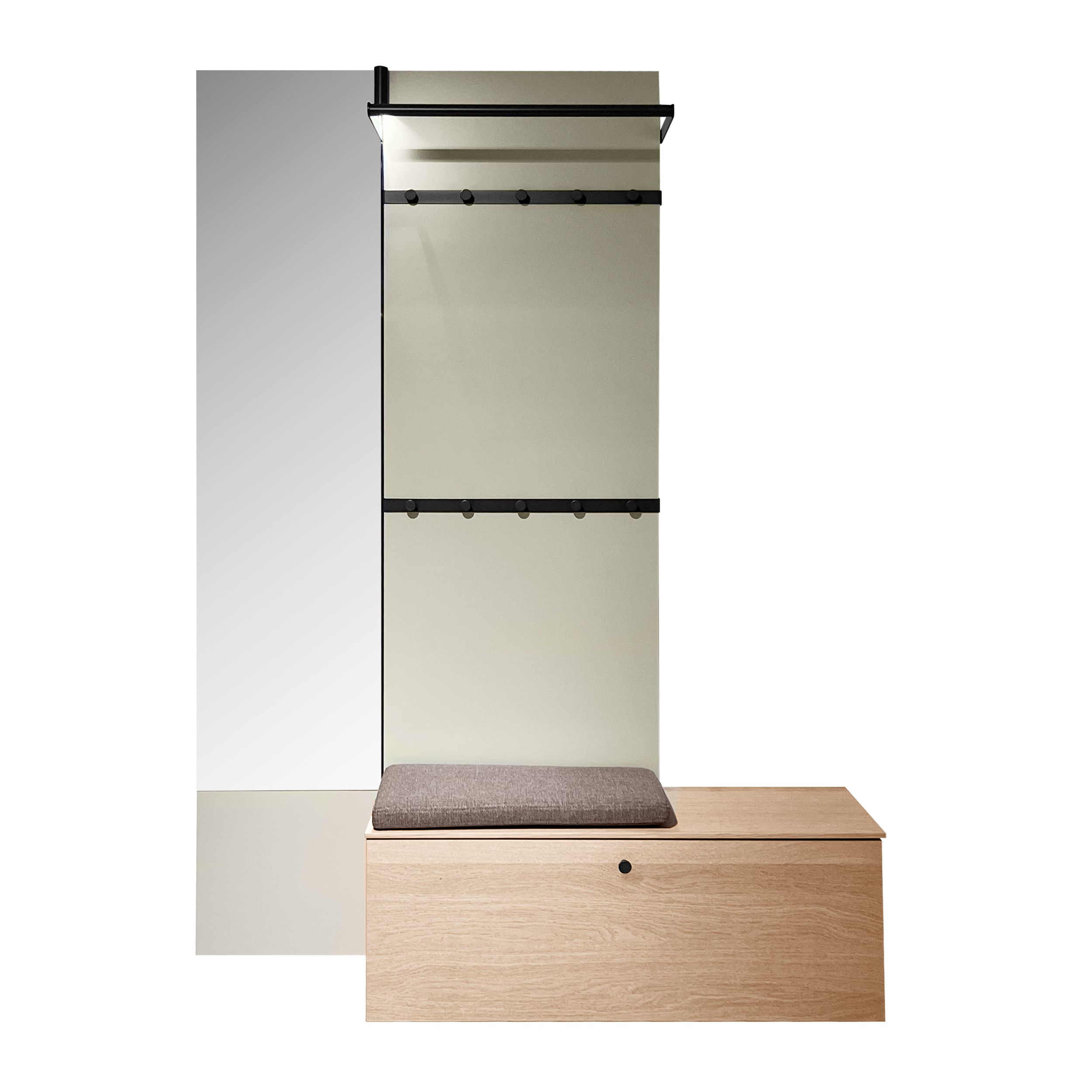 Garderobe Sina 2 in braun von Sudbrock als Freisteller