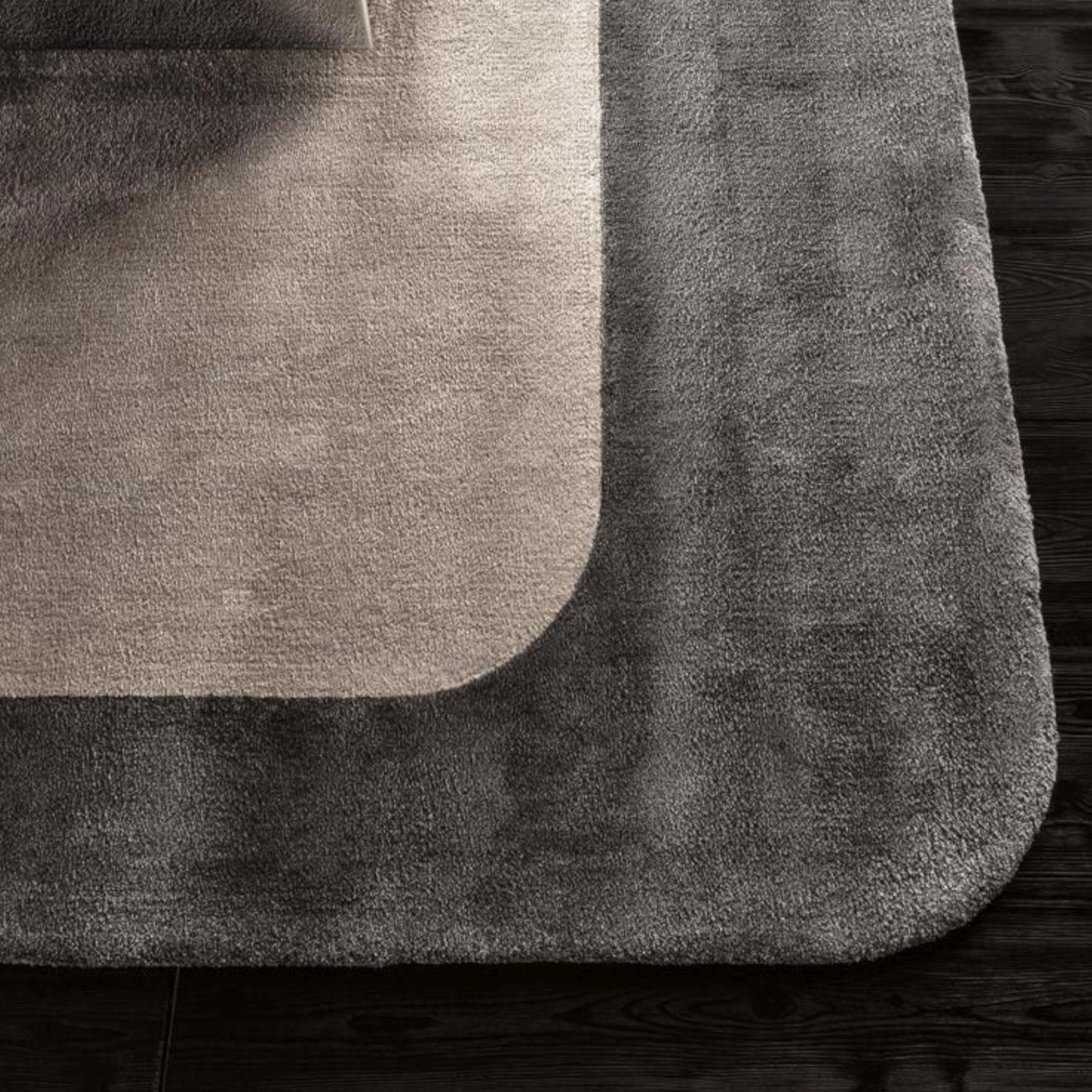 Teppich Dibbets Cambre von Minotti im Detail in beige