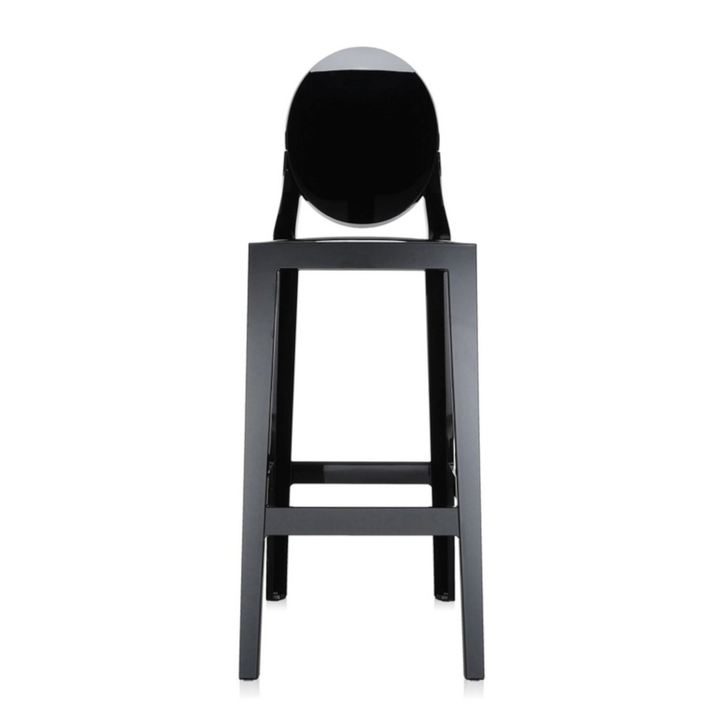 Barhocker One More von Kartell in schwarz als Frontansicht