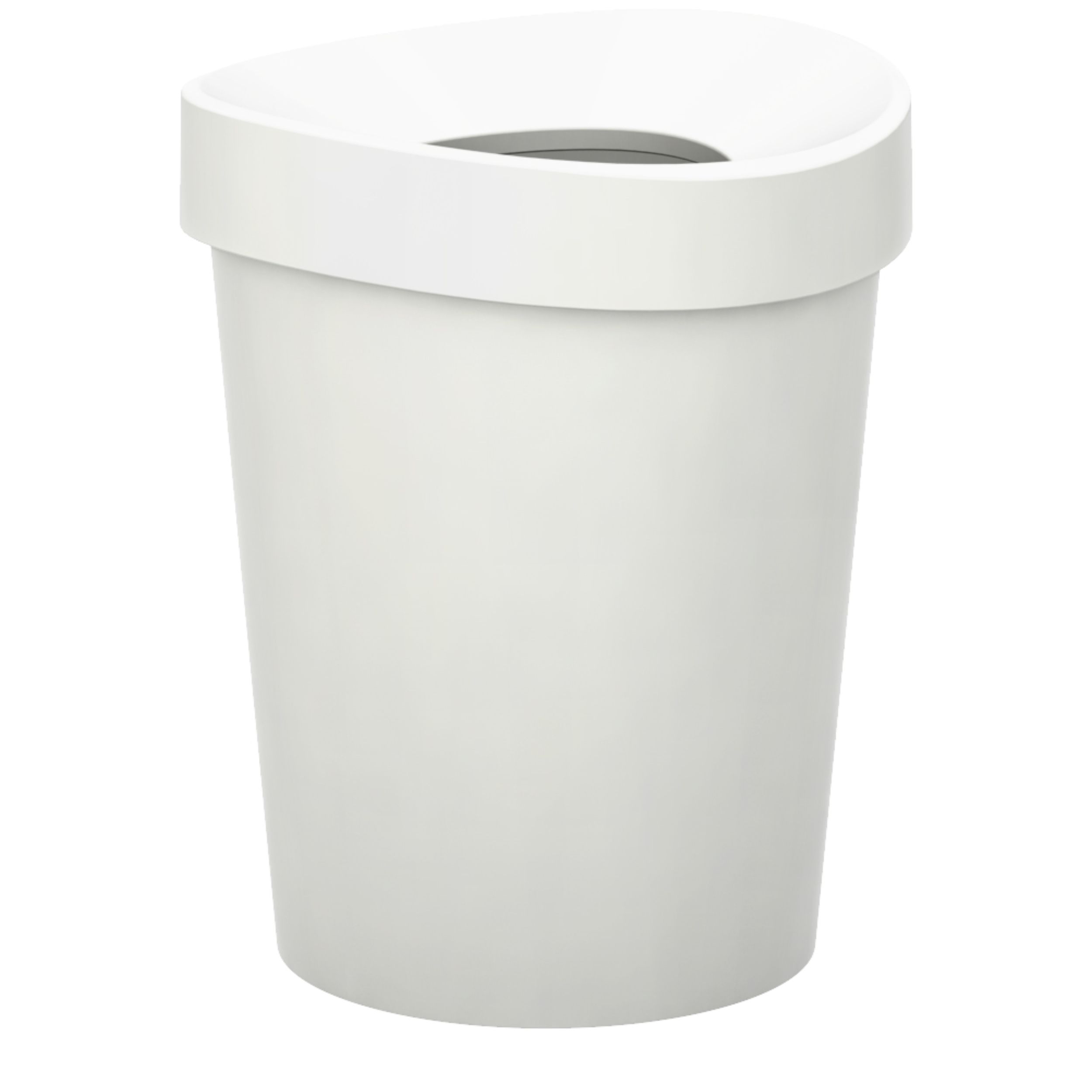 Papierkorb Happy Bin L in weiß als Freisteller von Vitra.