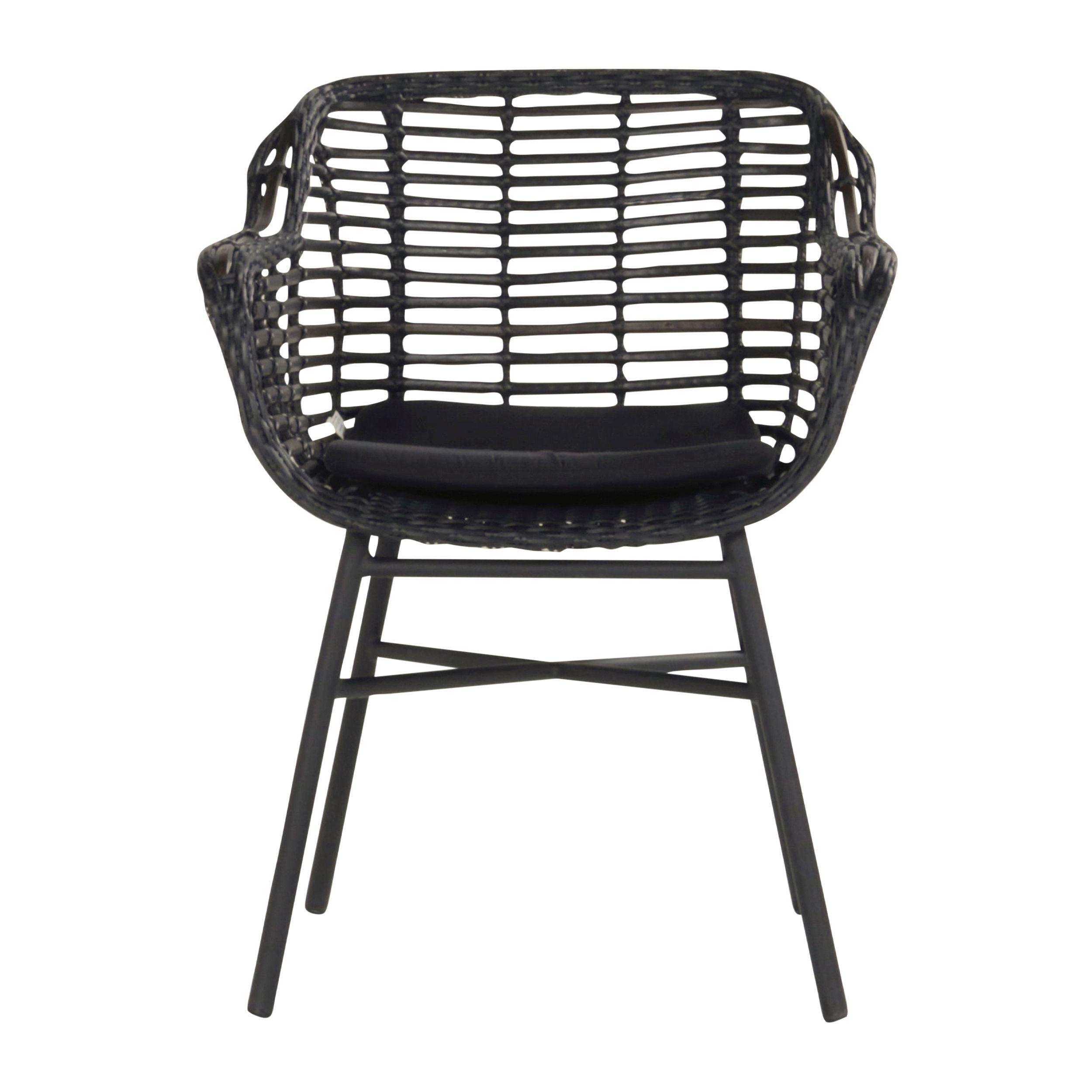 Gartenstuhl Havel Polyrattan Geflecht als Freisteller frontal