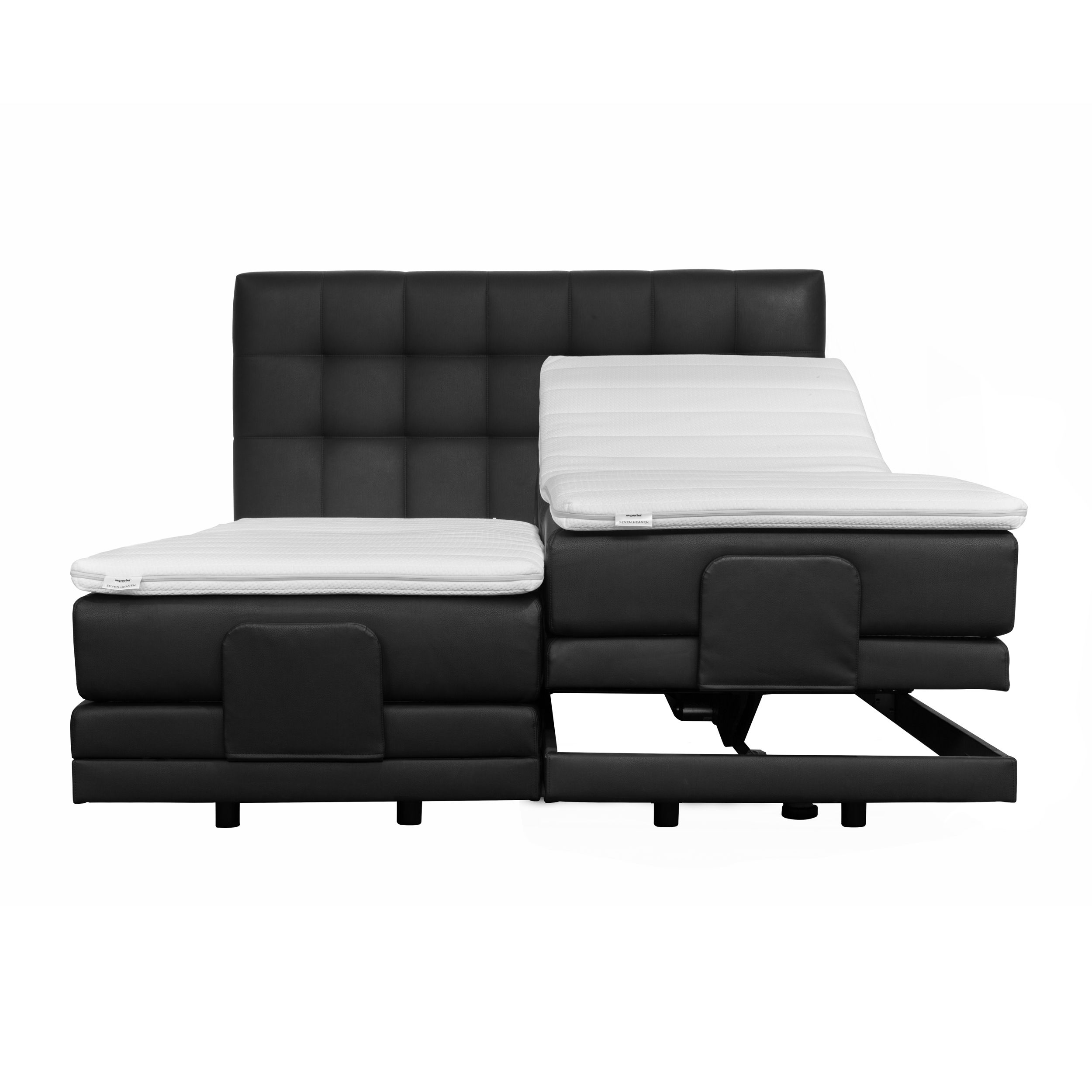 Boxspringbett Arosa von Recticel in schwarz als Freisteller Detailbild 01