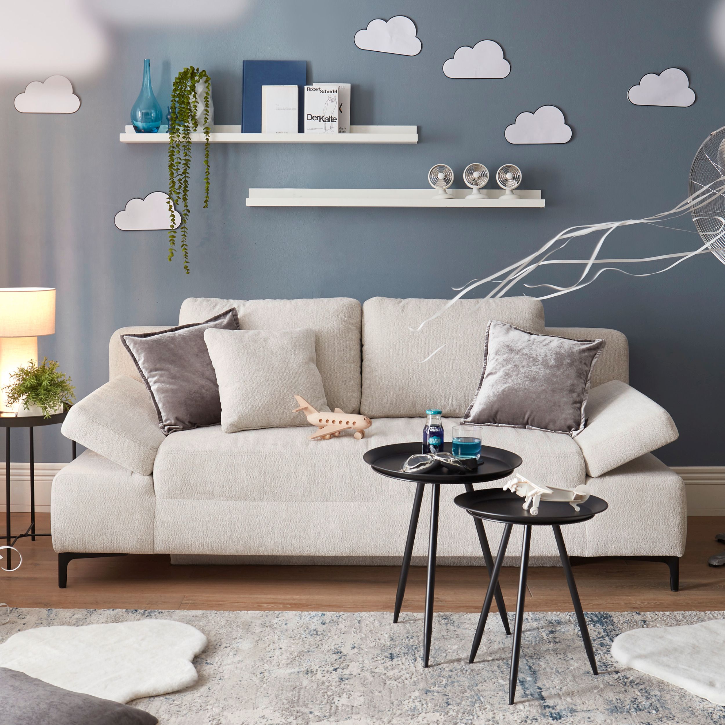 Schlafsofa Jeremo in beige als Milieubild