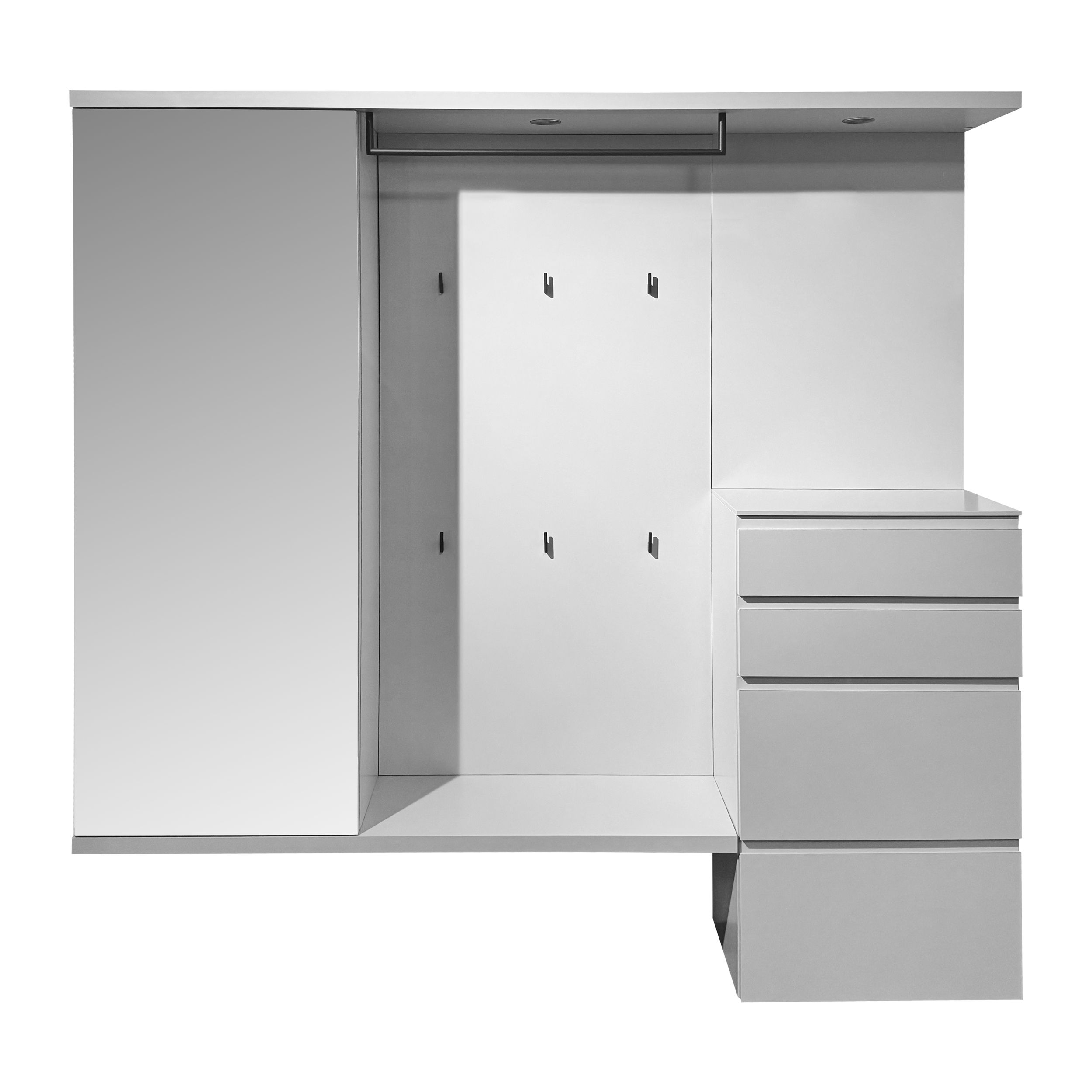 Garderobe Tando von Sudbrock in grau als Freisteller