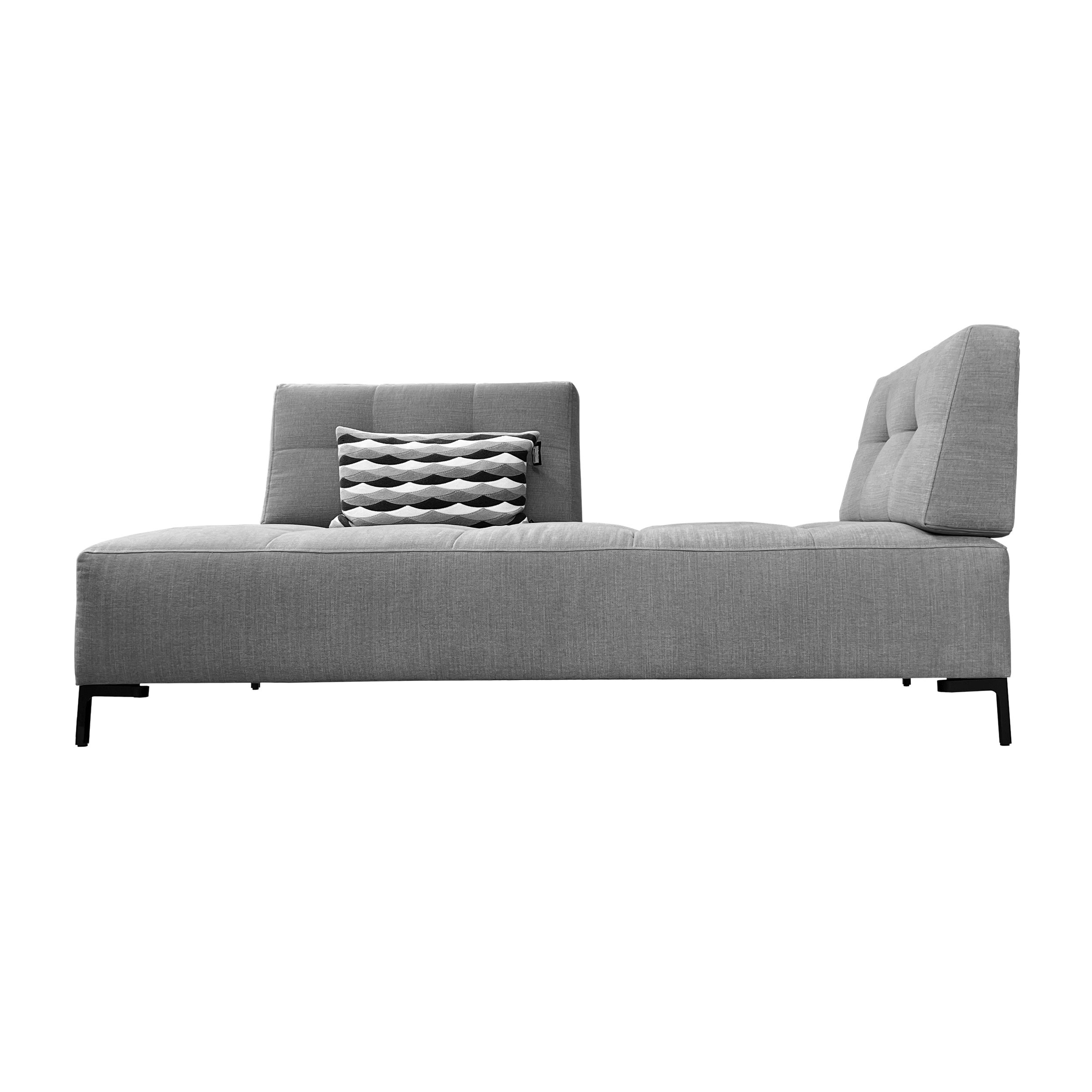 Boxspringbett Daybed Silence von Interval in grau als Freisteller 01
