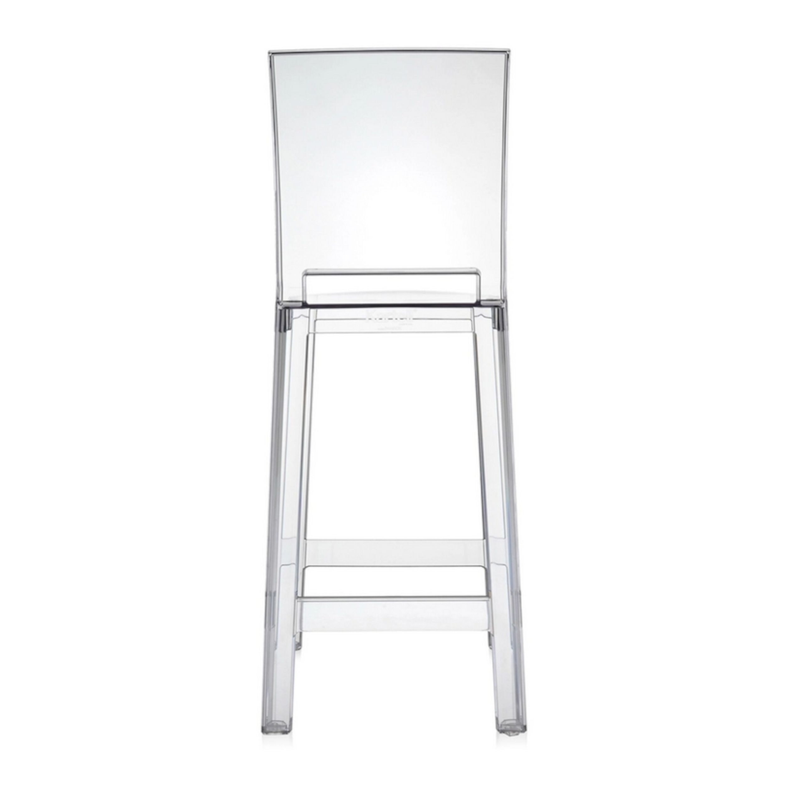 Barhocker One More Please von Kartell transparent als Freisteller von hinten