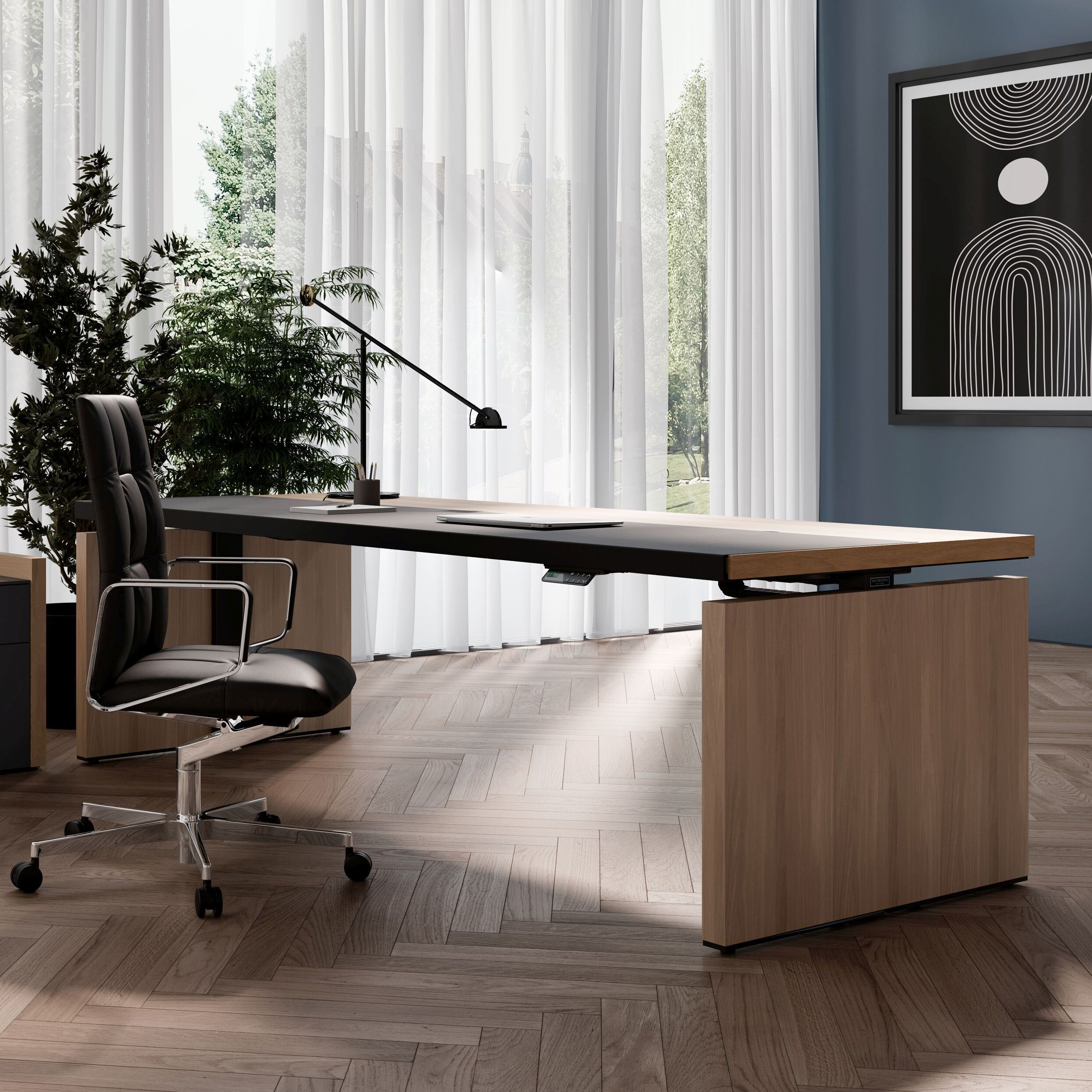 Bürostuhl Leadchair Executive von Walter Knoll in schwarz als Milieubild