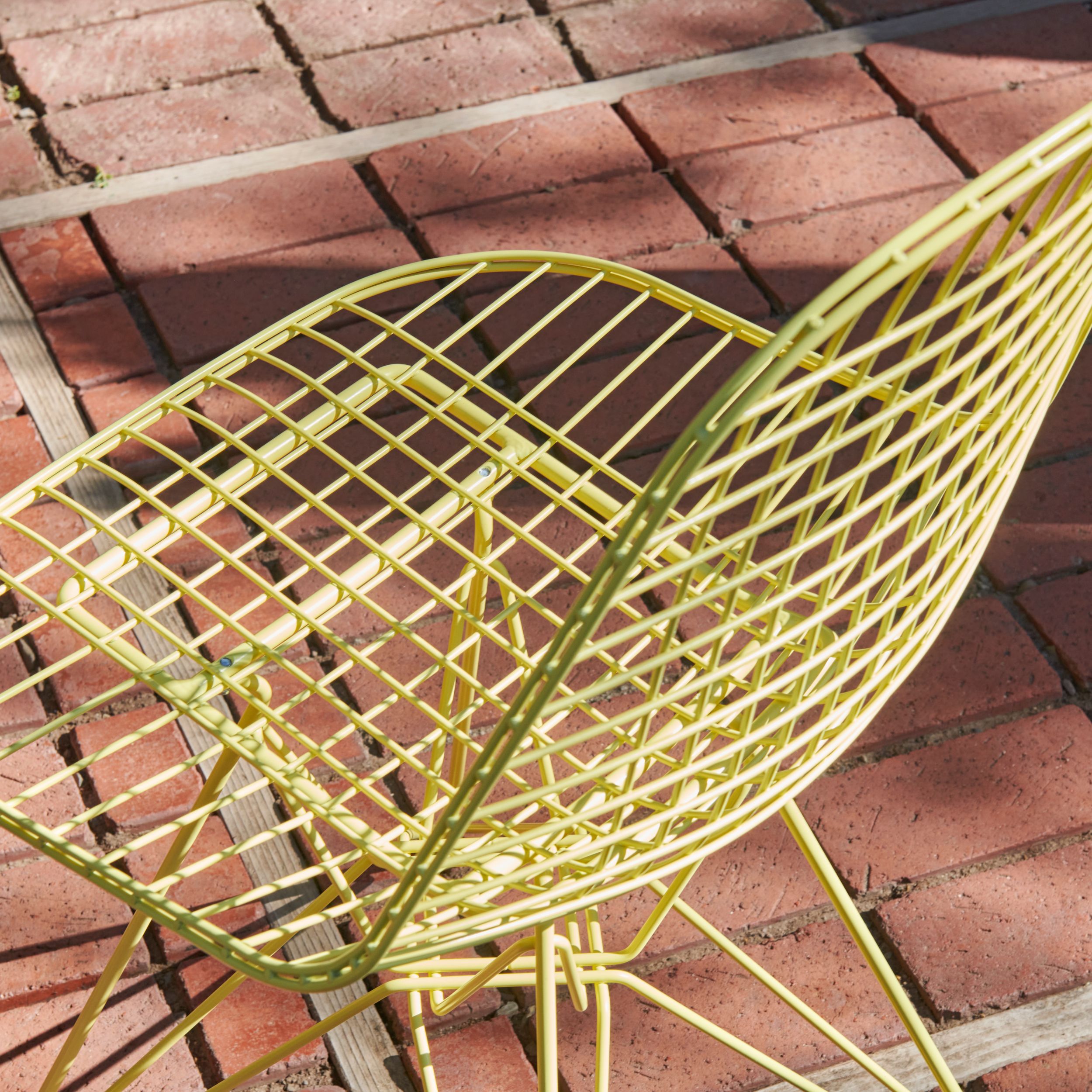 Stuhl Wire Chair DKR Vitra gelb Detail