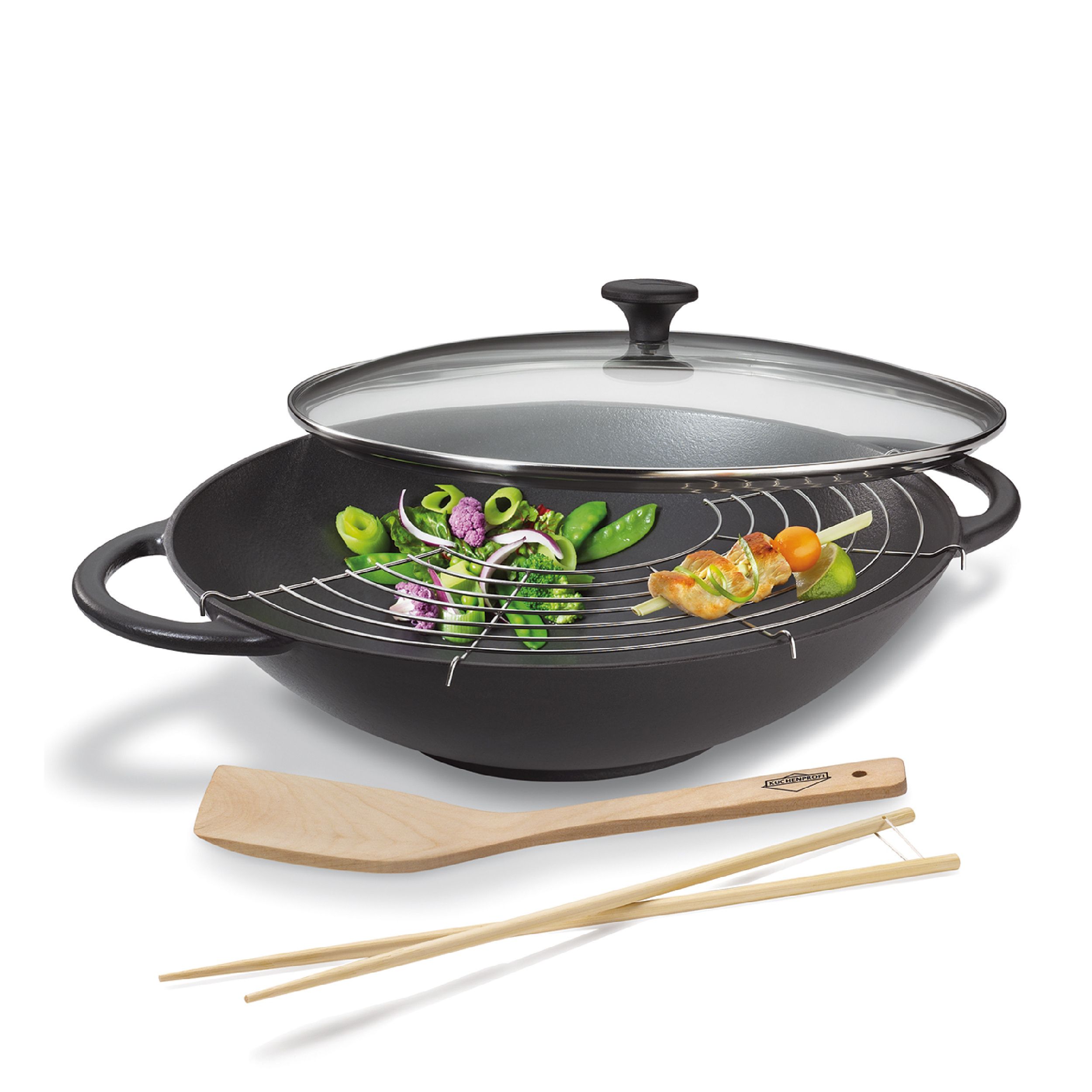 Wok Set Provence von Küchenprofi schwarz Milieubild