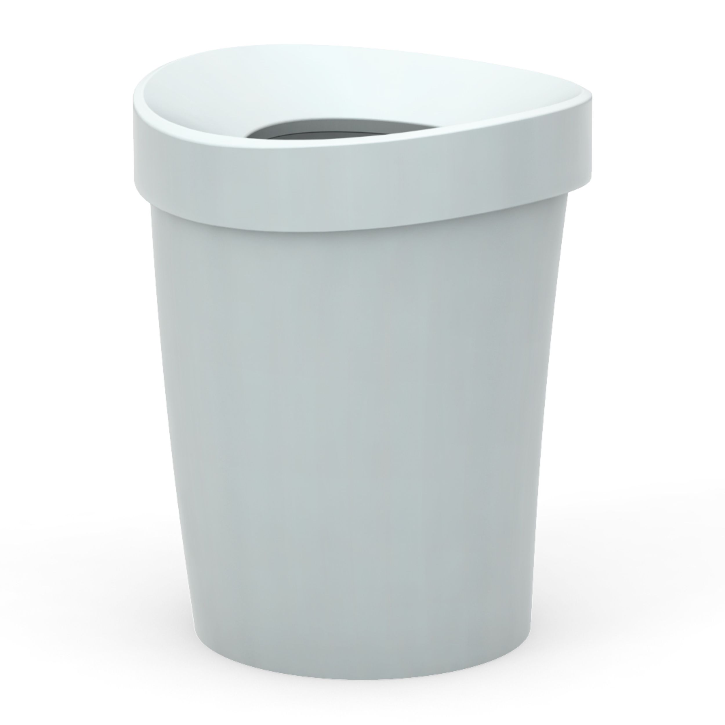 Papierkorb Happy Bin L von Vitra in himmelgrau als Freisteller.