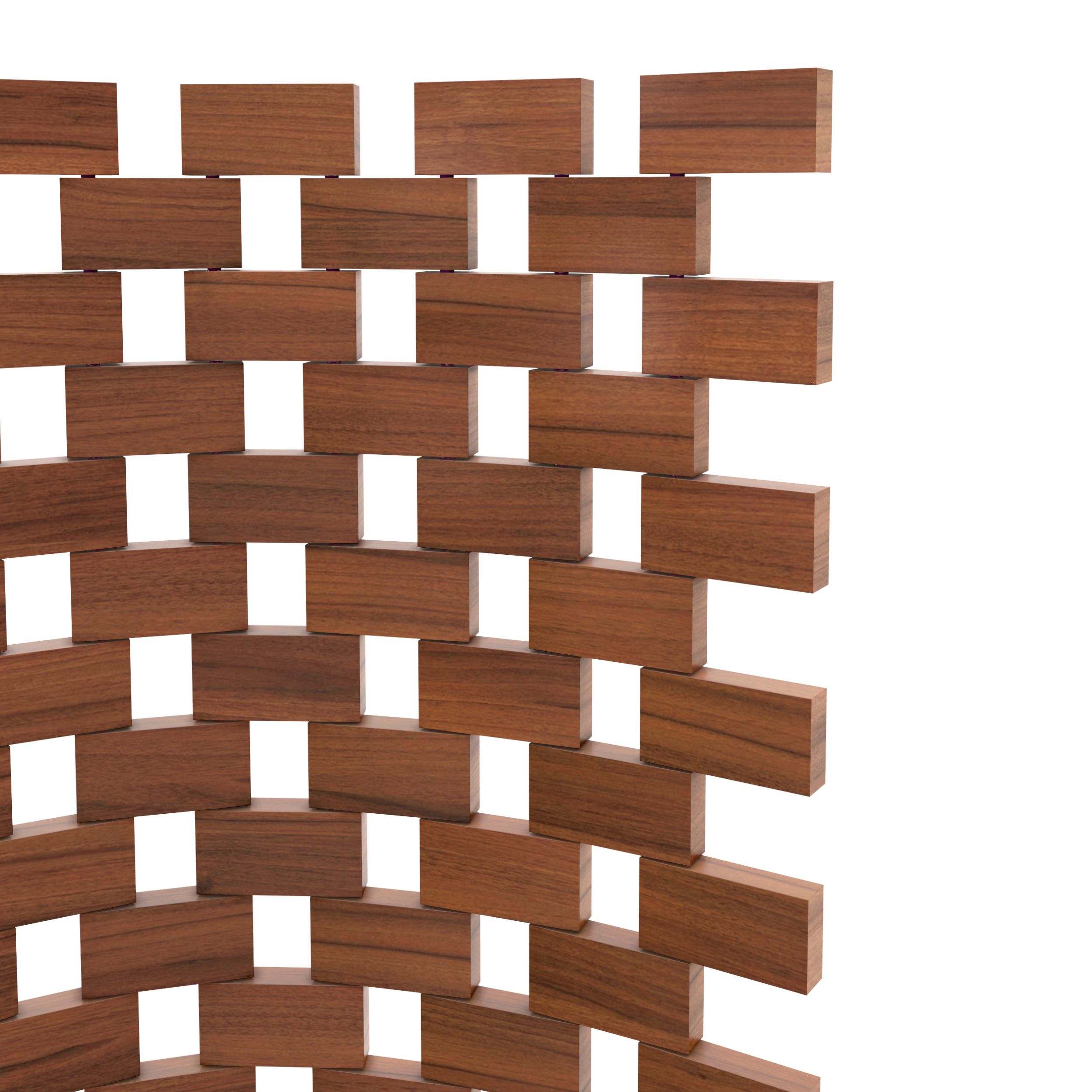Das Bild zeigt eine Detailaufnahme der Holz-Trennwand Ambassade Du Japon von Cassina vor einem weißen Hintergrund.