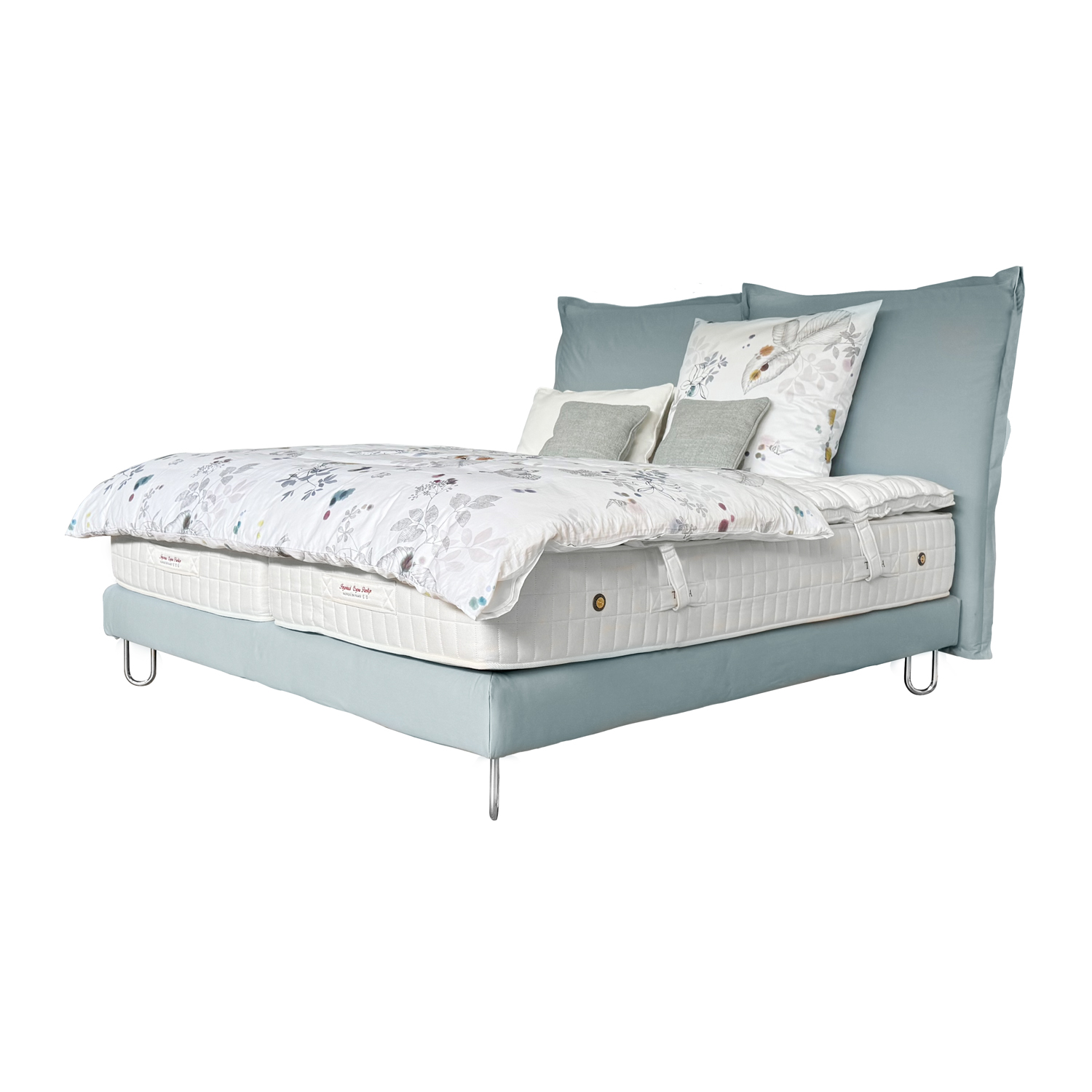 Boxspringbett Angele von Treca in blau als Feisteller 01