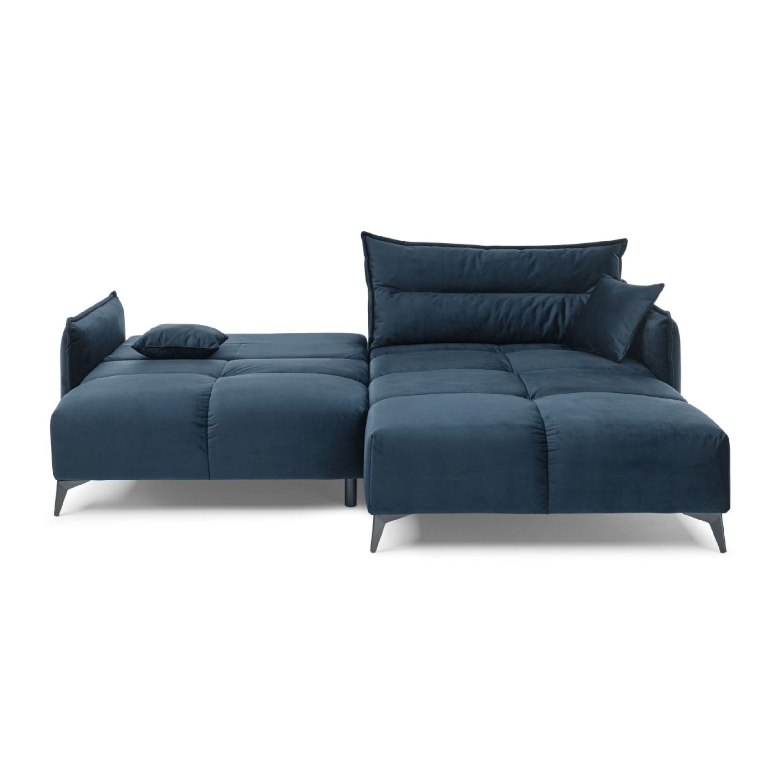 Sofa Denisa in blau als Freisteller mit Schlaffunktion