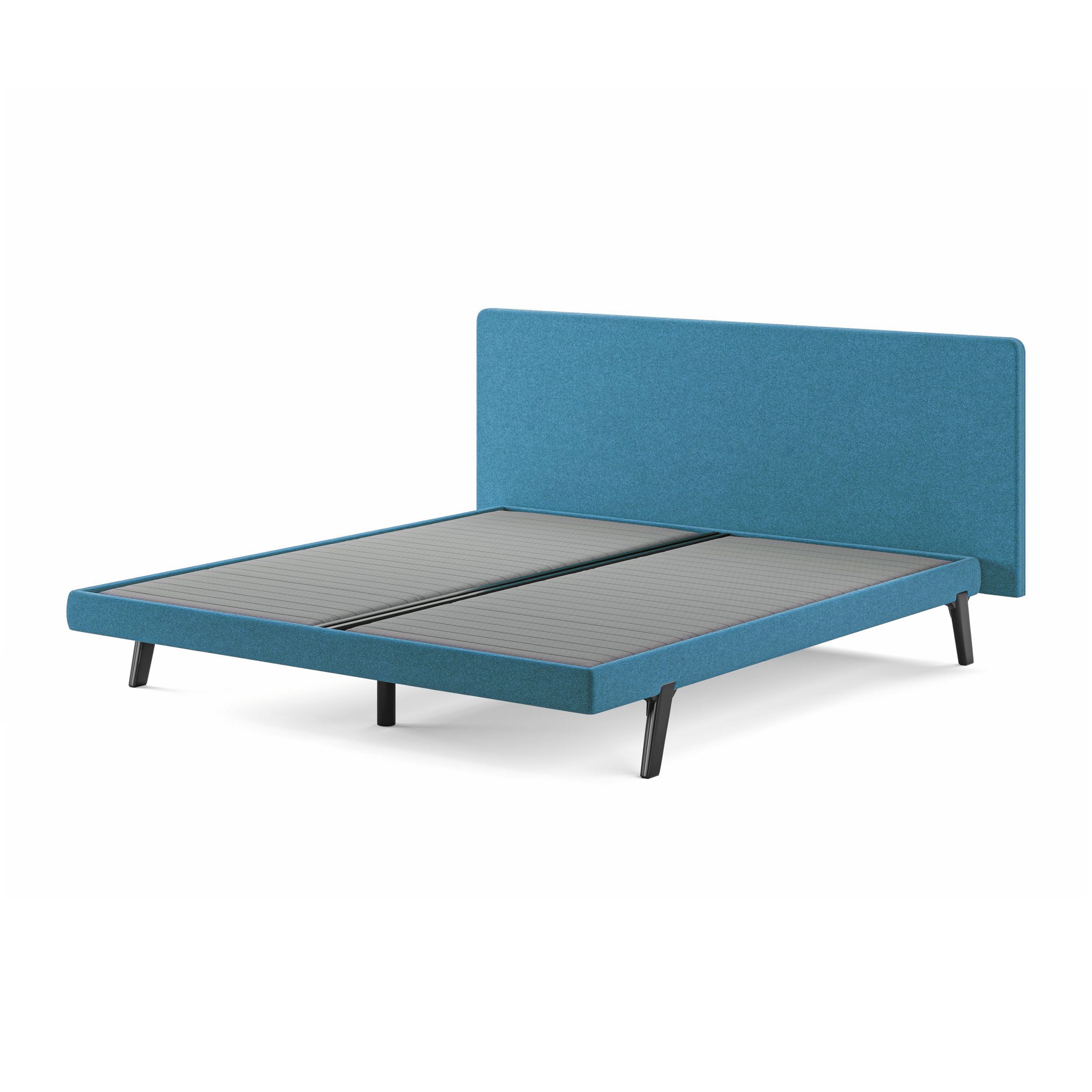 Boxspringbett Esprit von Superba in blau als Milieubild frontal