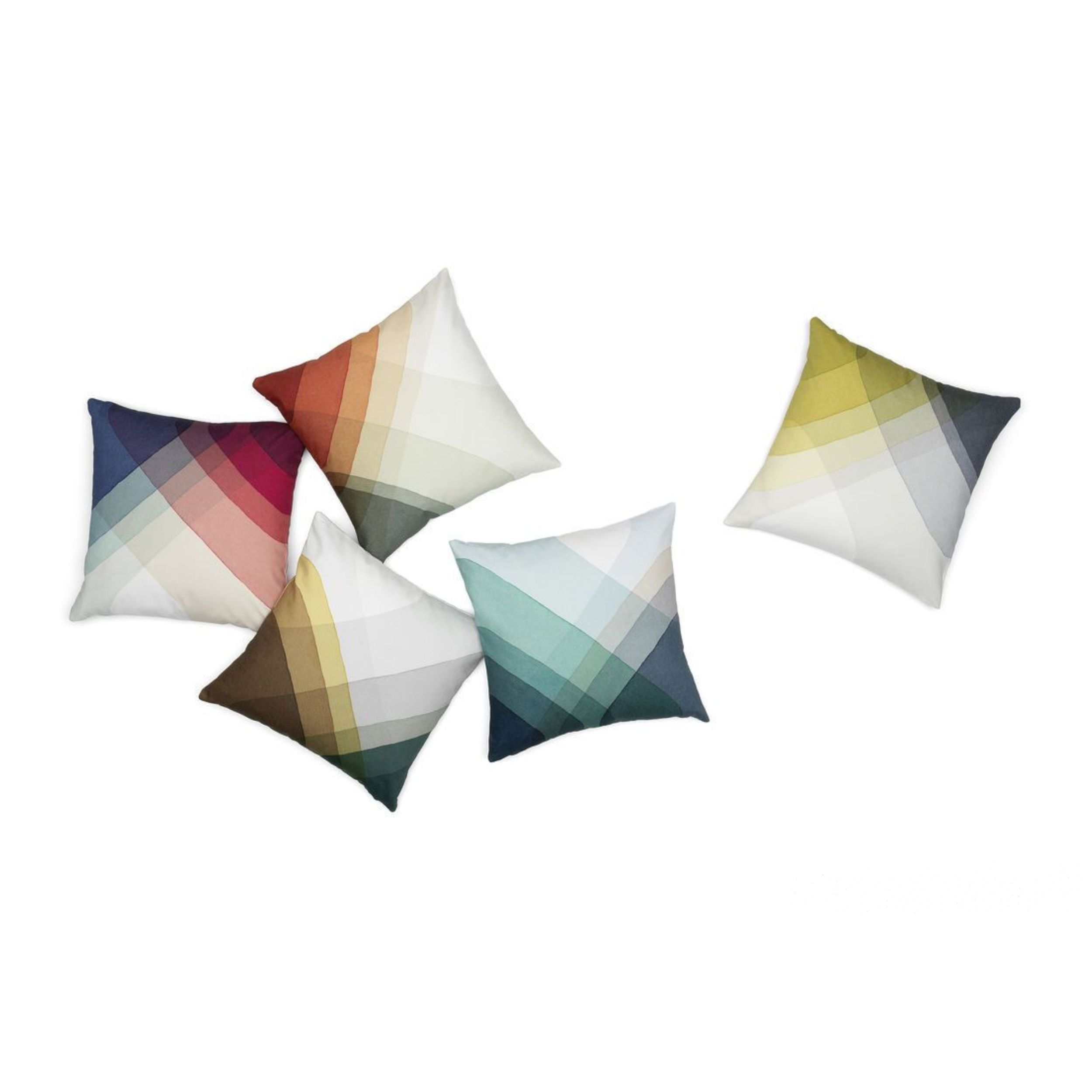 Kissen Herringbone Pillow von Vitra in verschiedenen Faben im Gruppenbild.