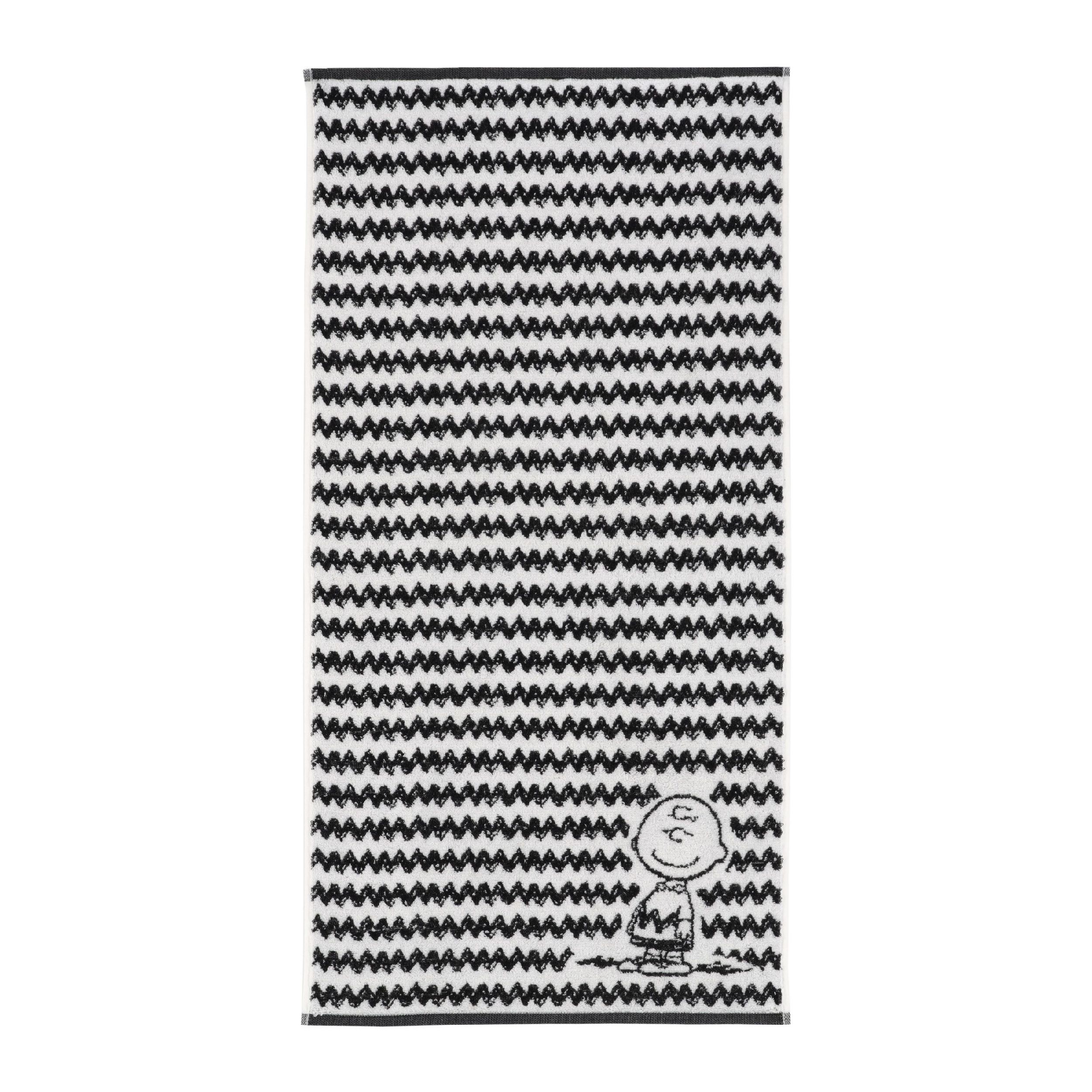 Duschtuch Charlie Brown von Vossen schwarz Freisteller02