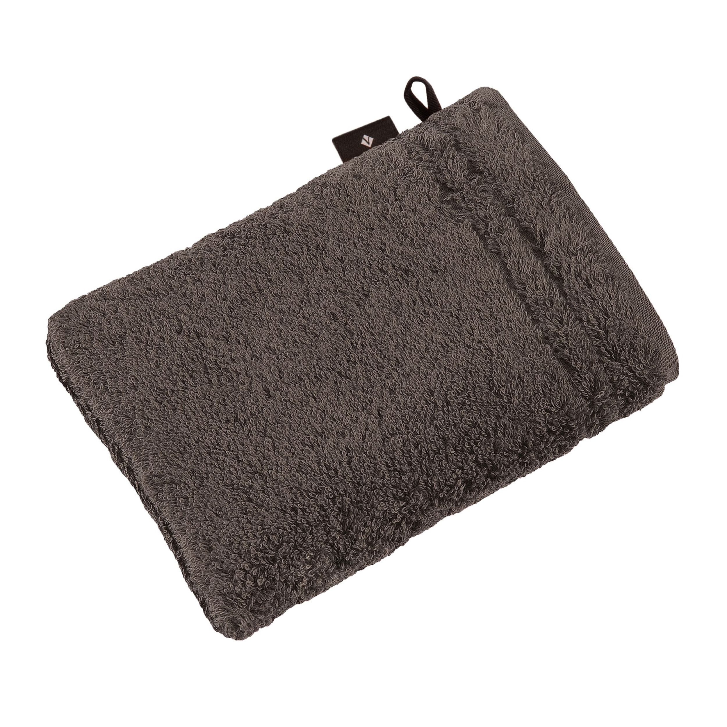 Waschhandschuh Vienna Style Supersoft Vossen grau als Freisteller